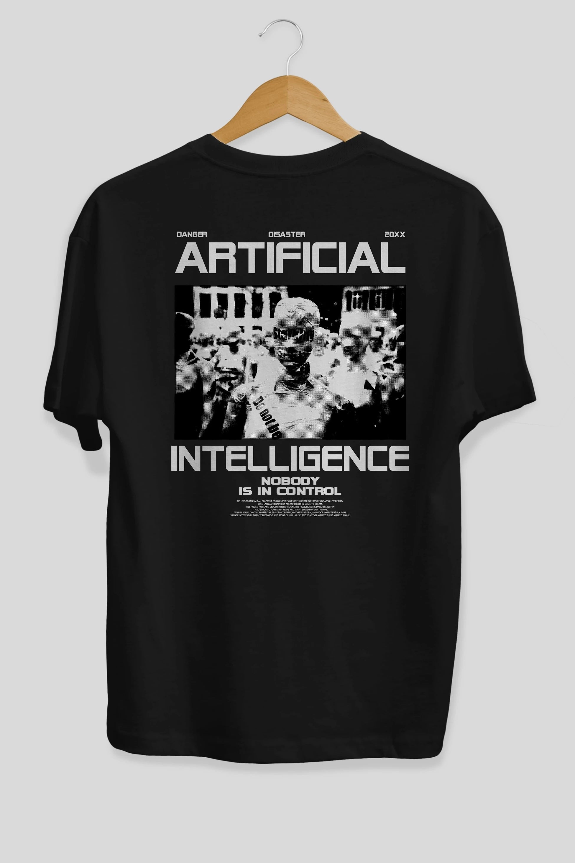Artificial Intelligence Arka Baskılı Oversize t-shirt Erkek Kadın Unisex