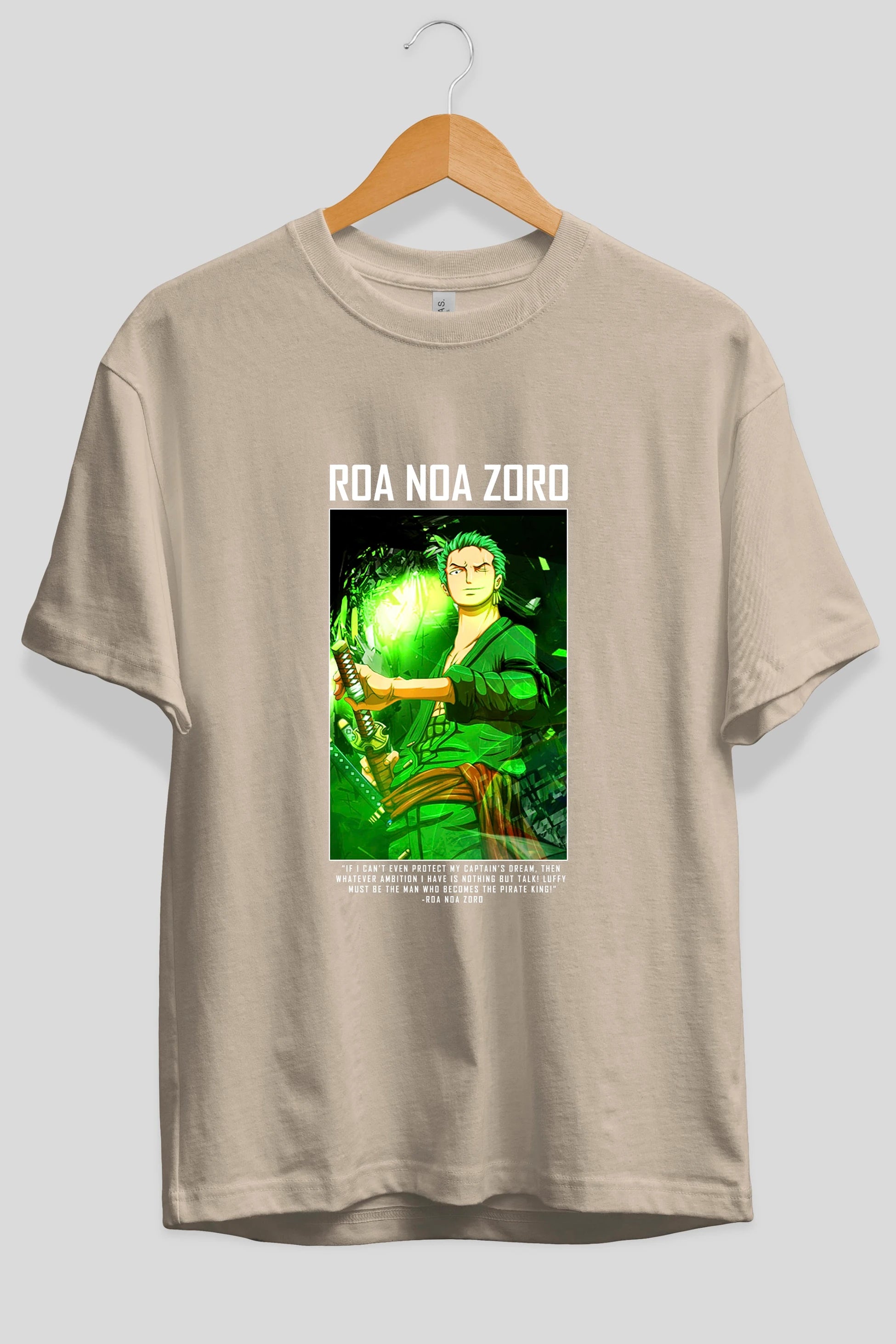 Roronoa Zoro 5 Anime Ön Baskılı Oversize t-shirt Erkek Kadın Unisex