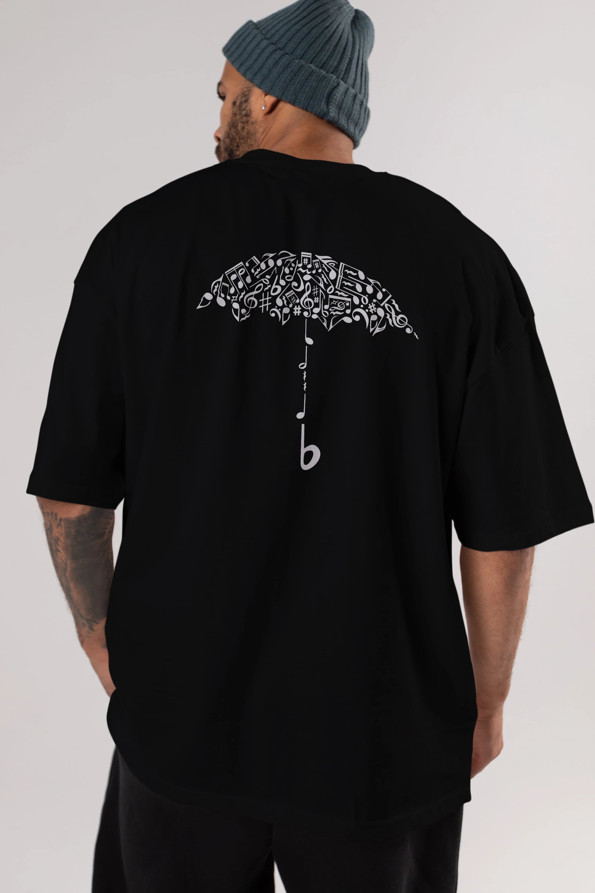 Sound Of Rain Arka Baskılı Oversize t-shirt %100 pamuk Erkek Kadın Unisex