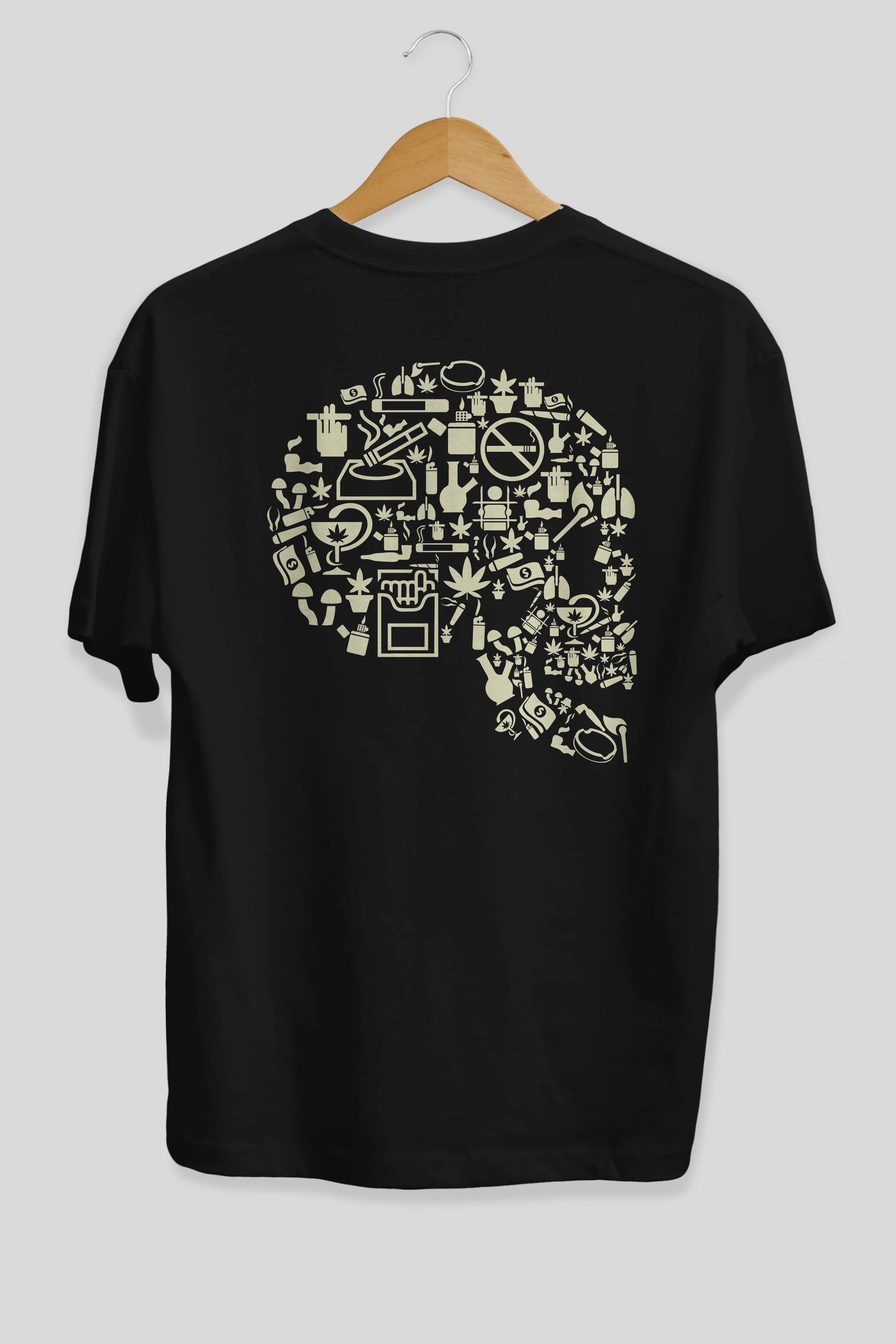 Smoking Kills Arka Baskılı Oversize t-shirt %100 pamuk Erkek Kadın Unisex