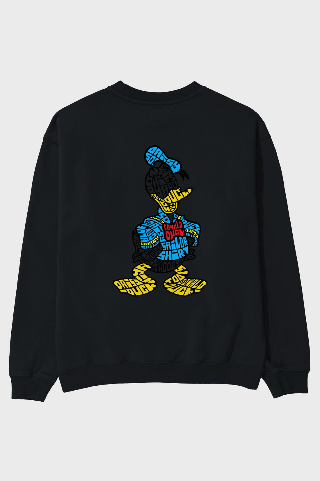 Donald Arka Baskılı Oversize Sweatshirt Erkek Kadın Unisex