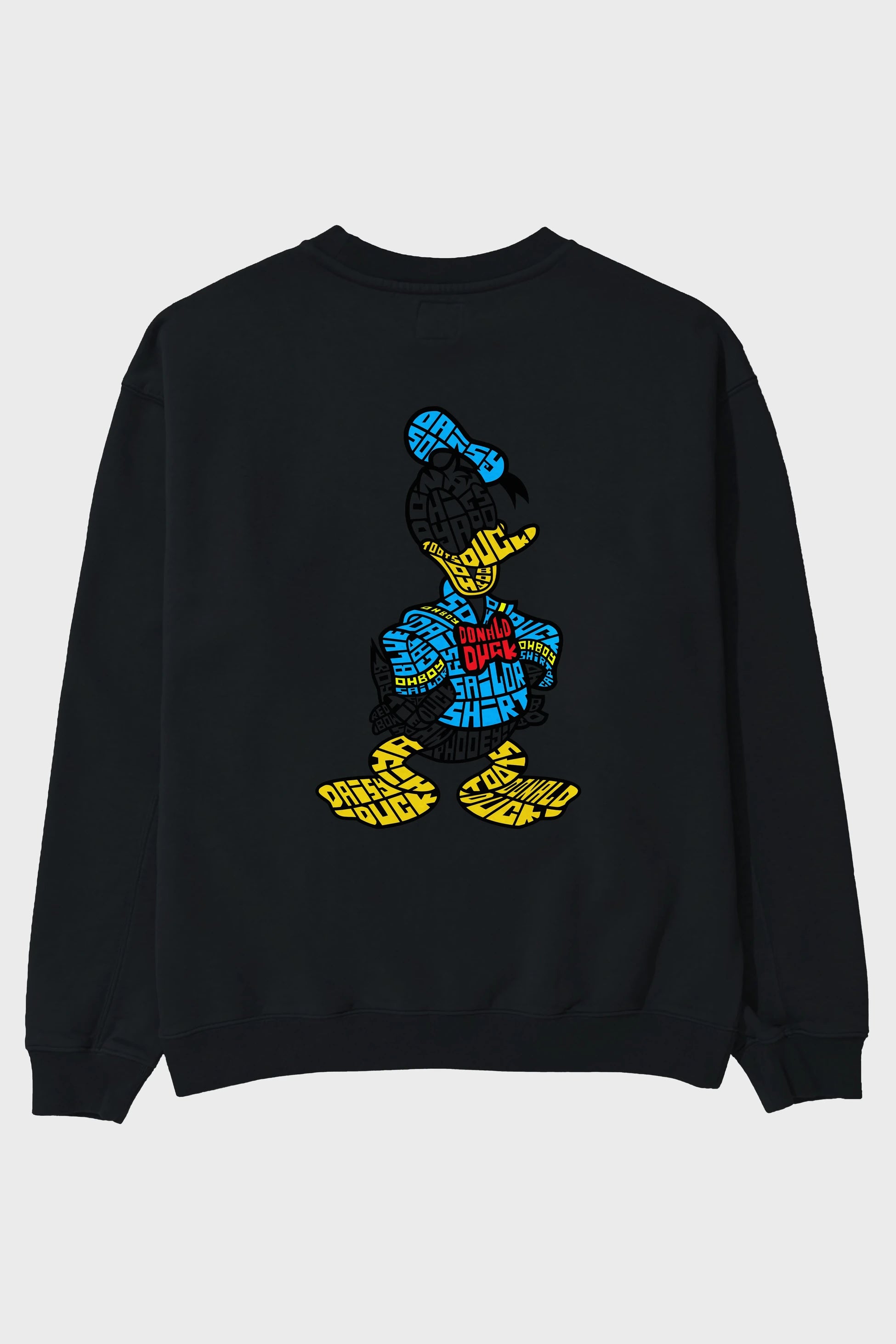 Donald Arka Baskılı Oversize Sweatshirt Erkek Kadın Unisex