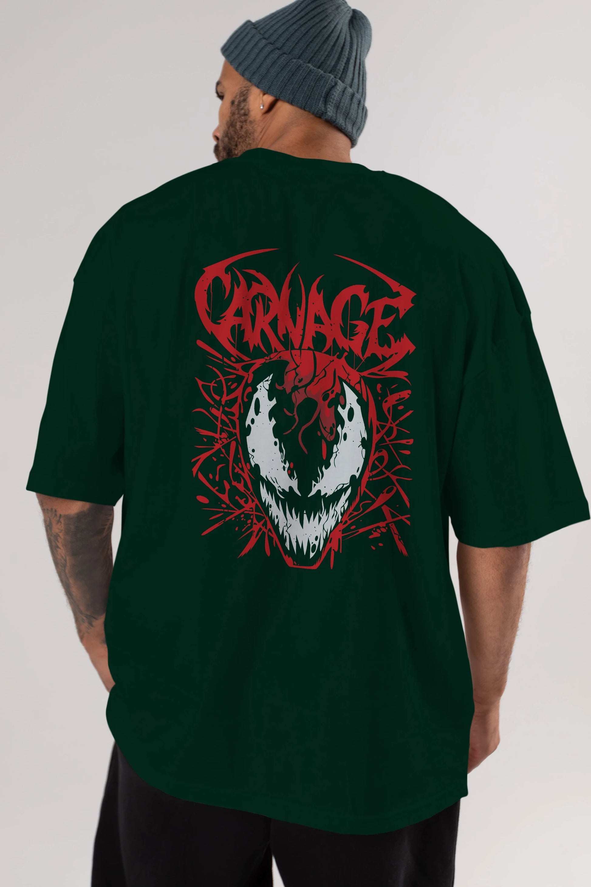Venom (22) Arka Baskılı Oversize t-shirt Erkek Kadın Unisex %100 Pamuk Bisiklet Yaka tişort