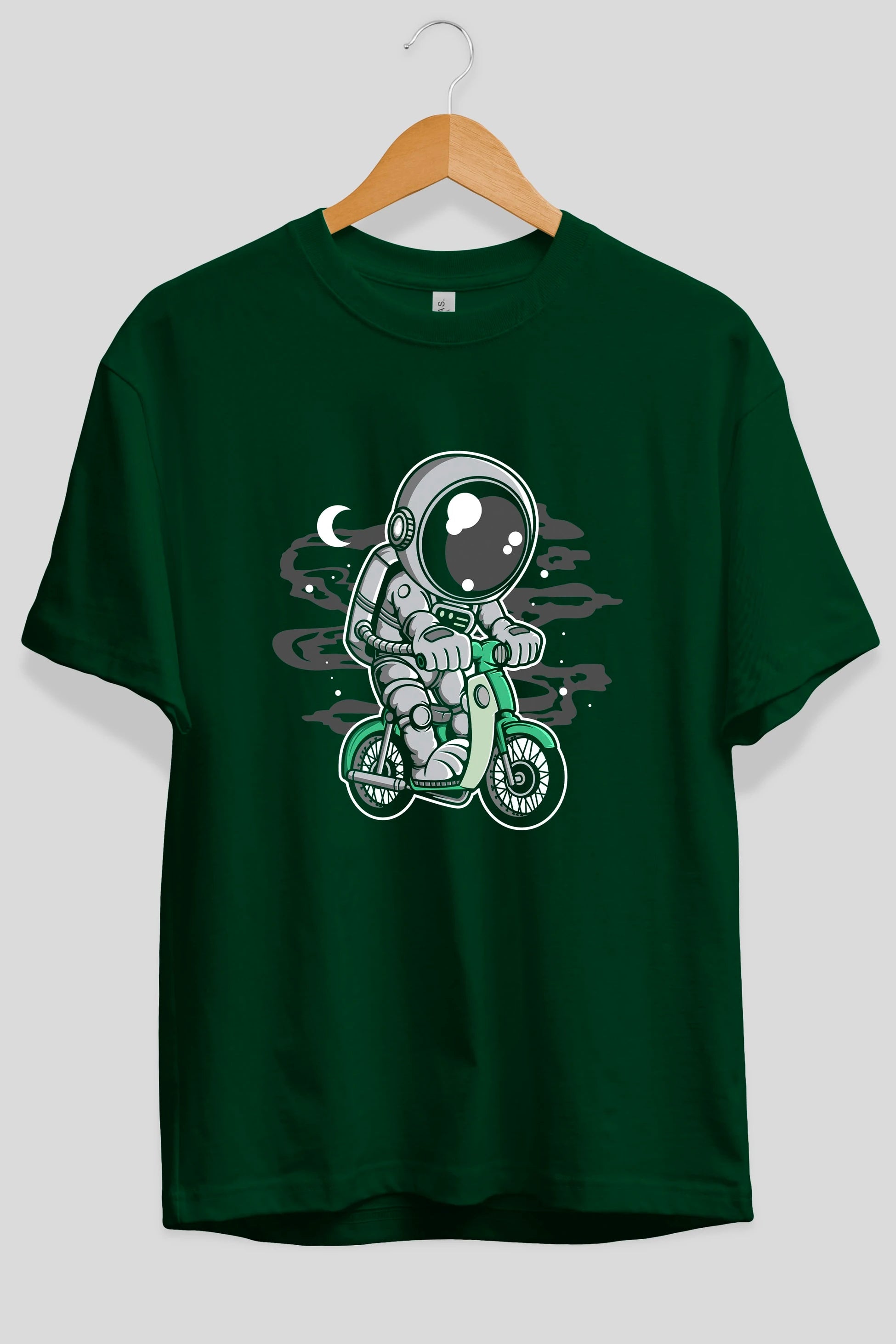 Astronaut Classic Motorbike Ön Baskılı Oversize t-shirt Erkek Kadın Unisex