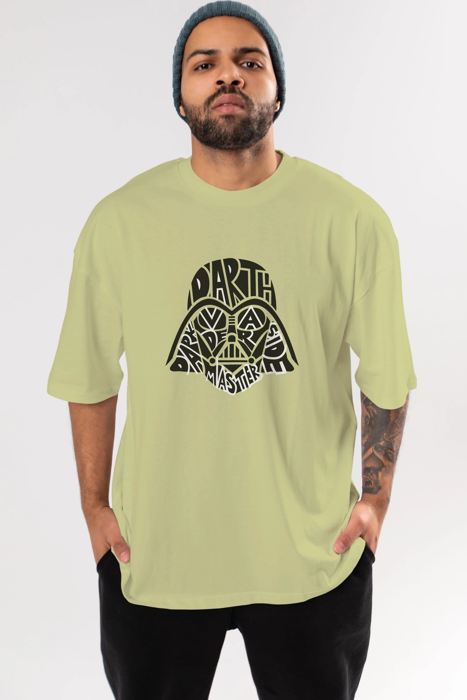 Darth Vader Ön Baskılı Oversize t-shirt %100 pamuk Erkek Kadın Unisex