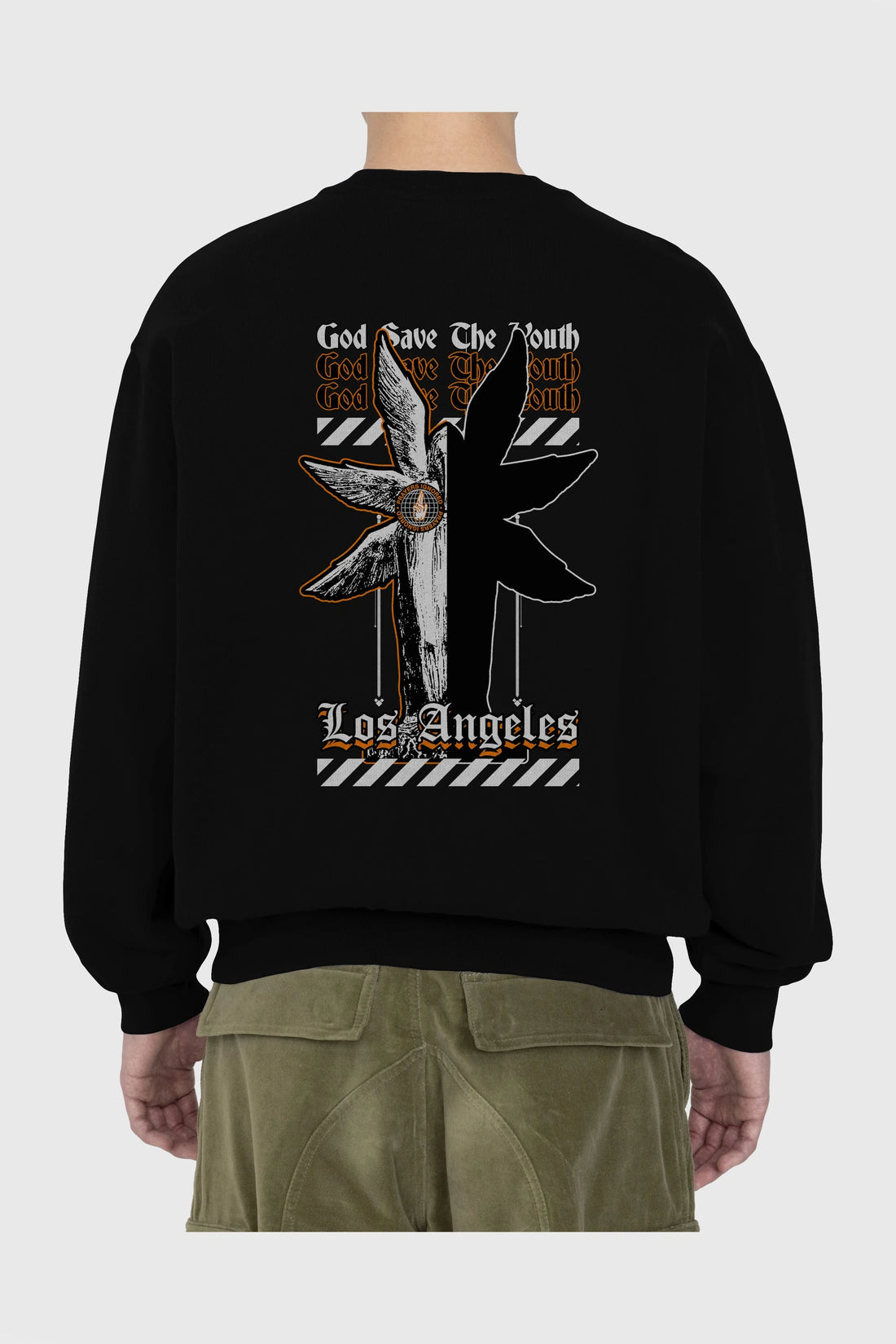 God Save The Youth Arka Baskılı Oversize Sweatshirt Erkek Kadın Unisex