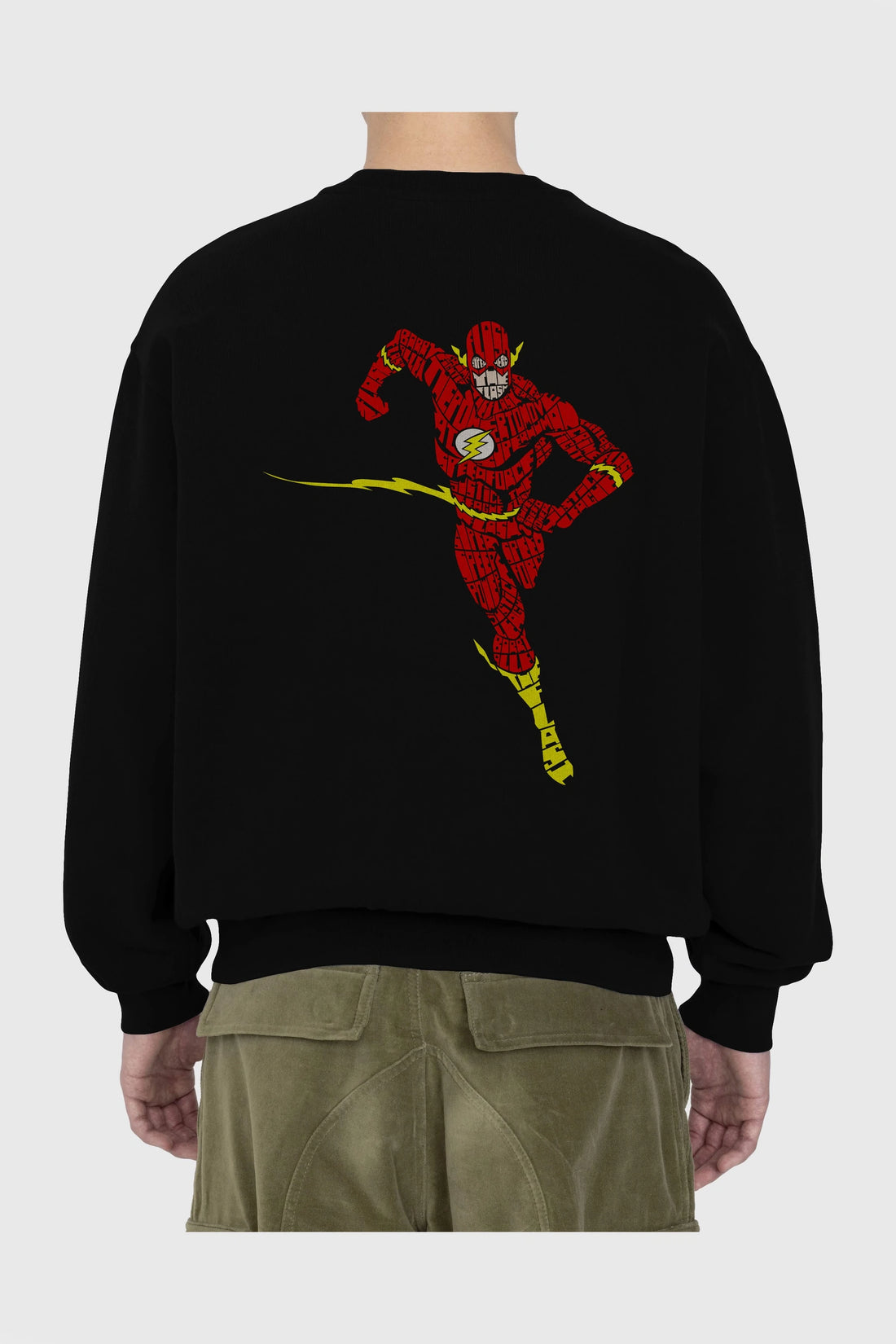 The Flash Arka Baskılı Oversize Sweatshirt Erkek Kadın Unisex