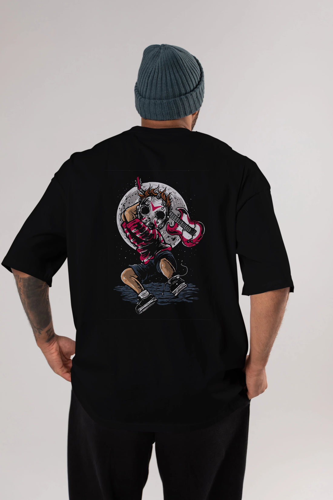 Break The Noise Arka Baskılı Oversize t-shirt Erkek Kadın Unisex %100 Pamuk