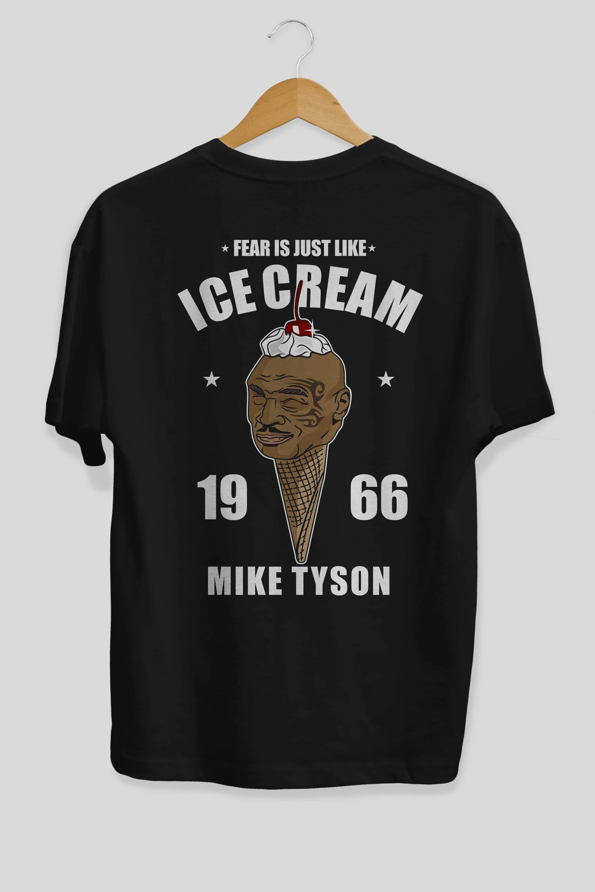 Tyson Ice Cream Arka Baskılı Oversize t-shirt Erkek Kadın Unisex %100 Pamuk tişort
