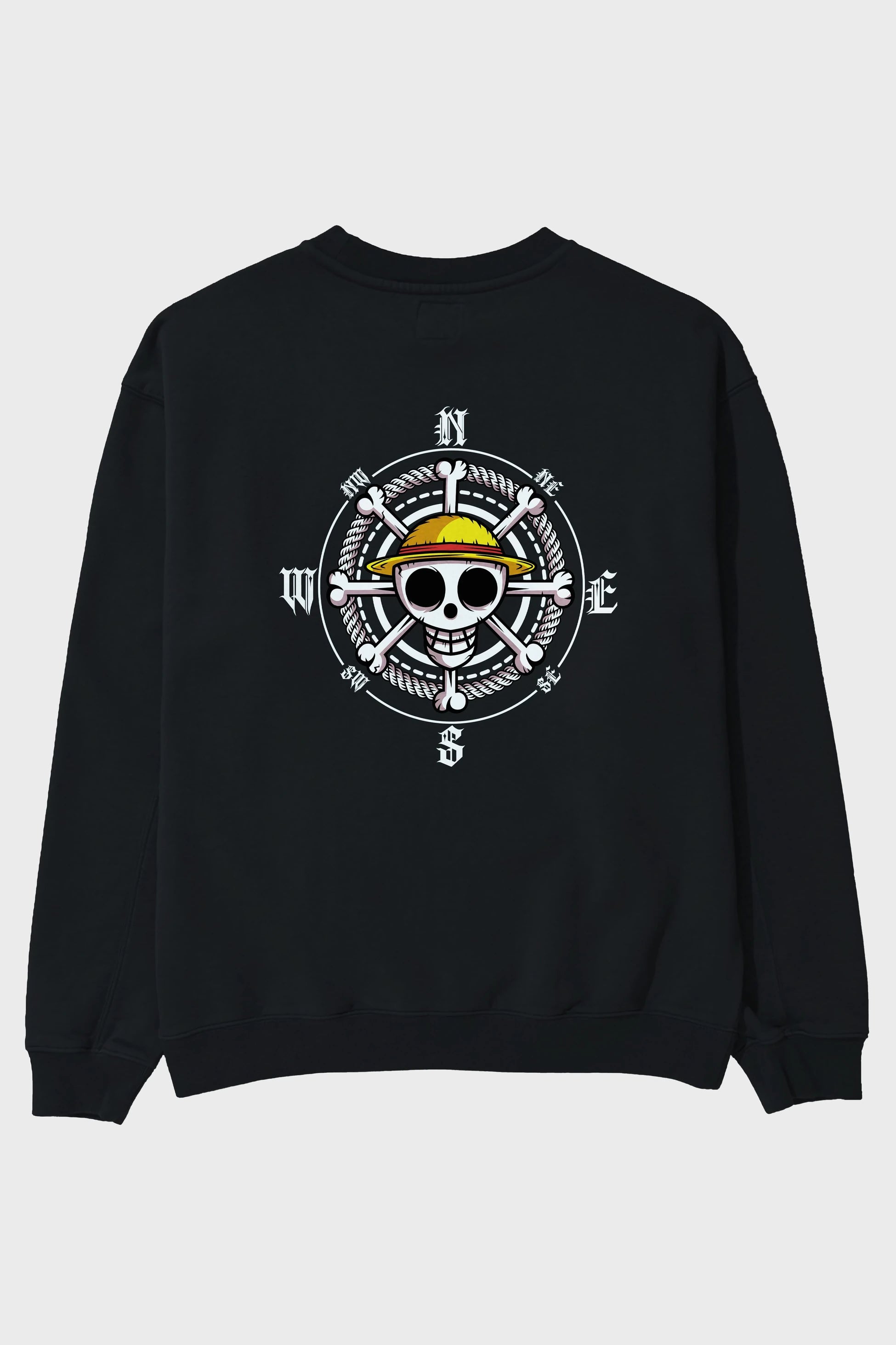 One Destiny 2 Arka Baskılı Anime Oversize Sweatshirt Erkek Kadın Unisex