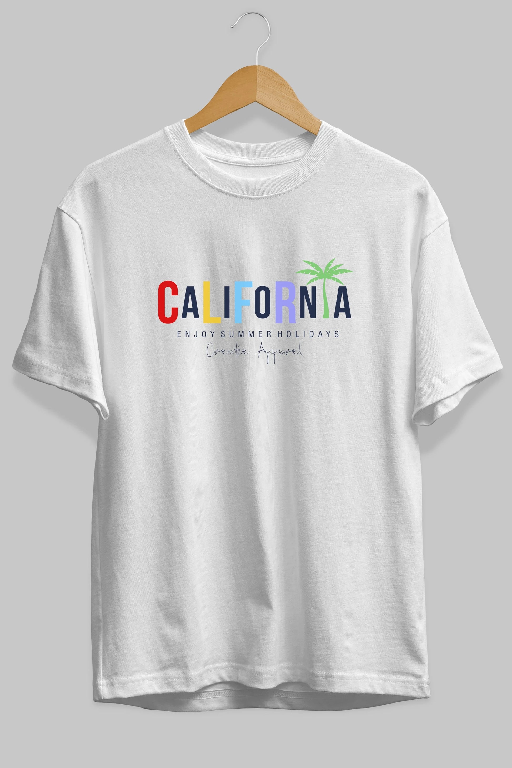 California 2 Ön Baskılı Oversize t-shirt Erkek Kadın Unisex