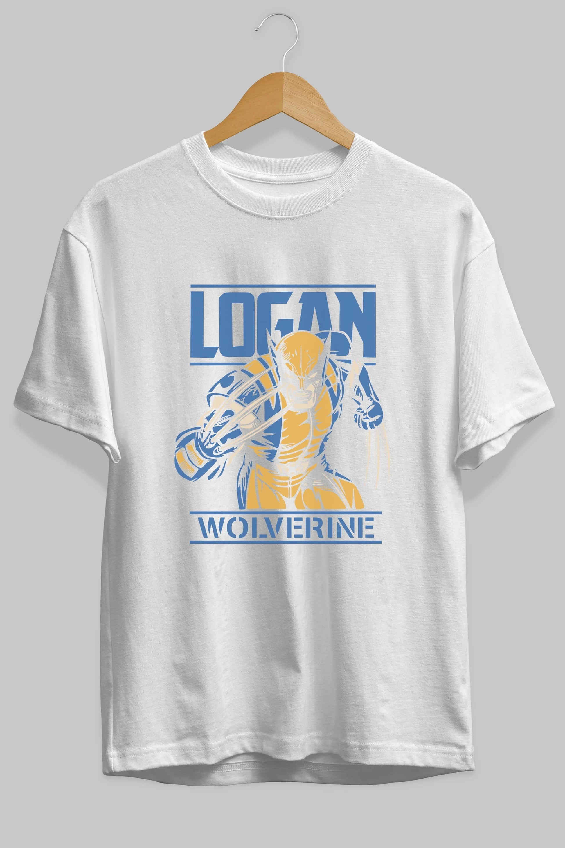 Wolverine Logan Ön Baskılı Oversize t-shirt Erkek Kadın Unisex %100 Pamuk Bisiklet Yaka tişort