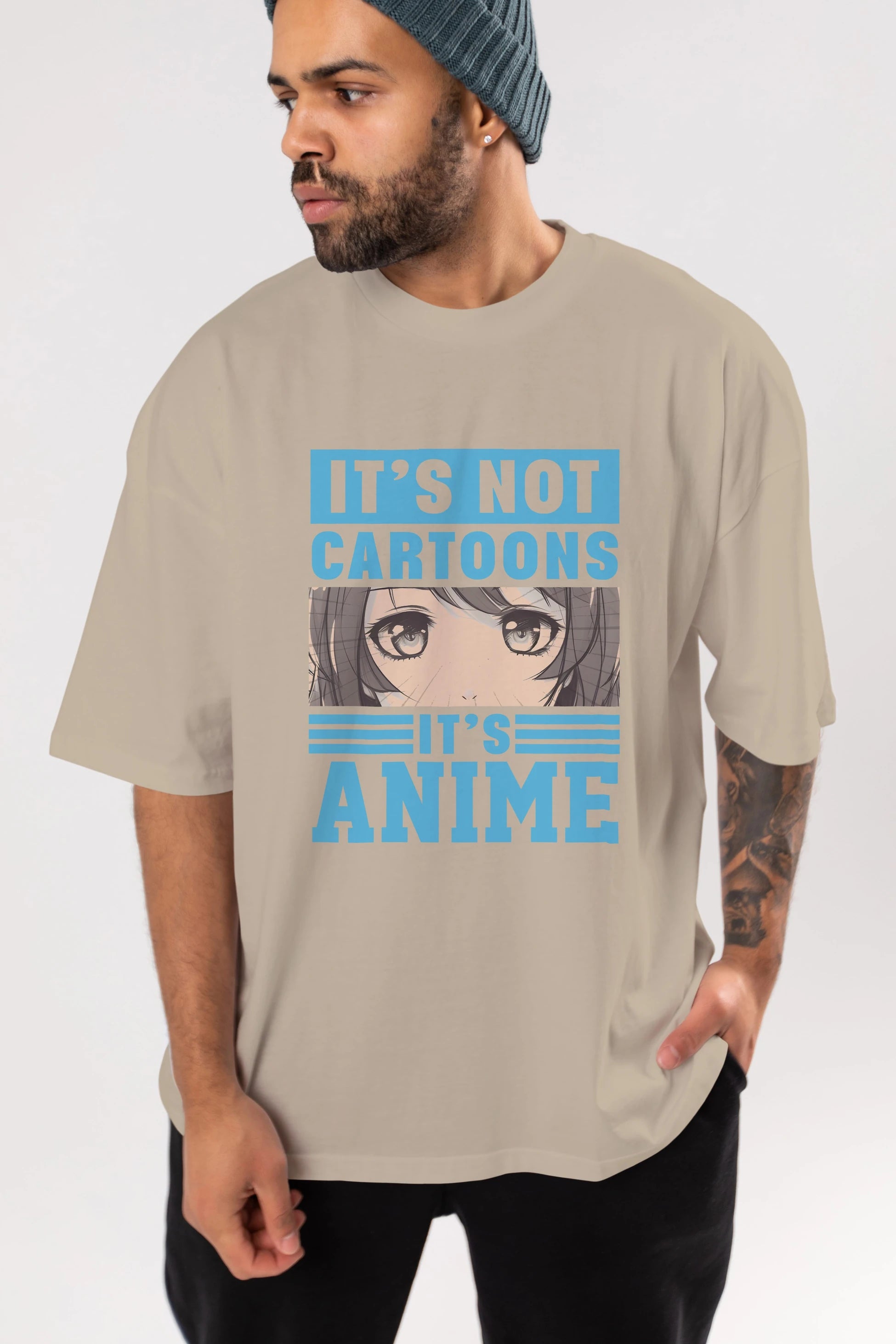 Its Anime Anime Ön Baskılı Oversize t-shirt Erkek Kadın Unisex