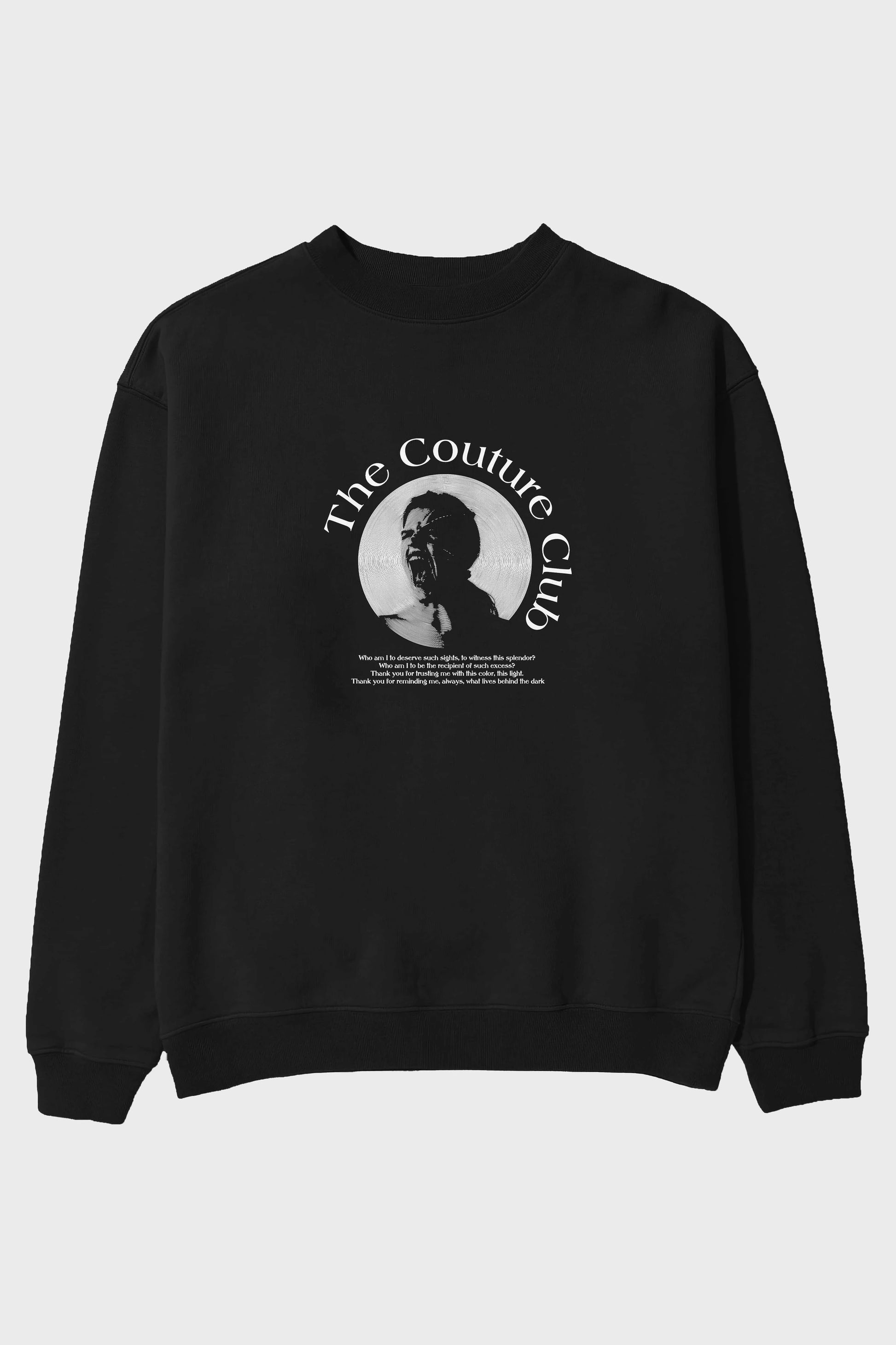 The Couture Club Ön Baskılı Oversize Sweatshirt Erkek Kadın Unisex