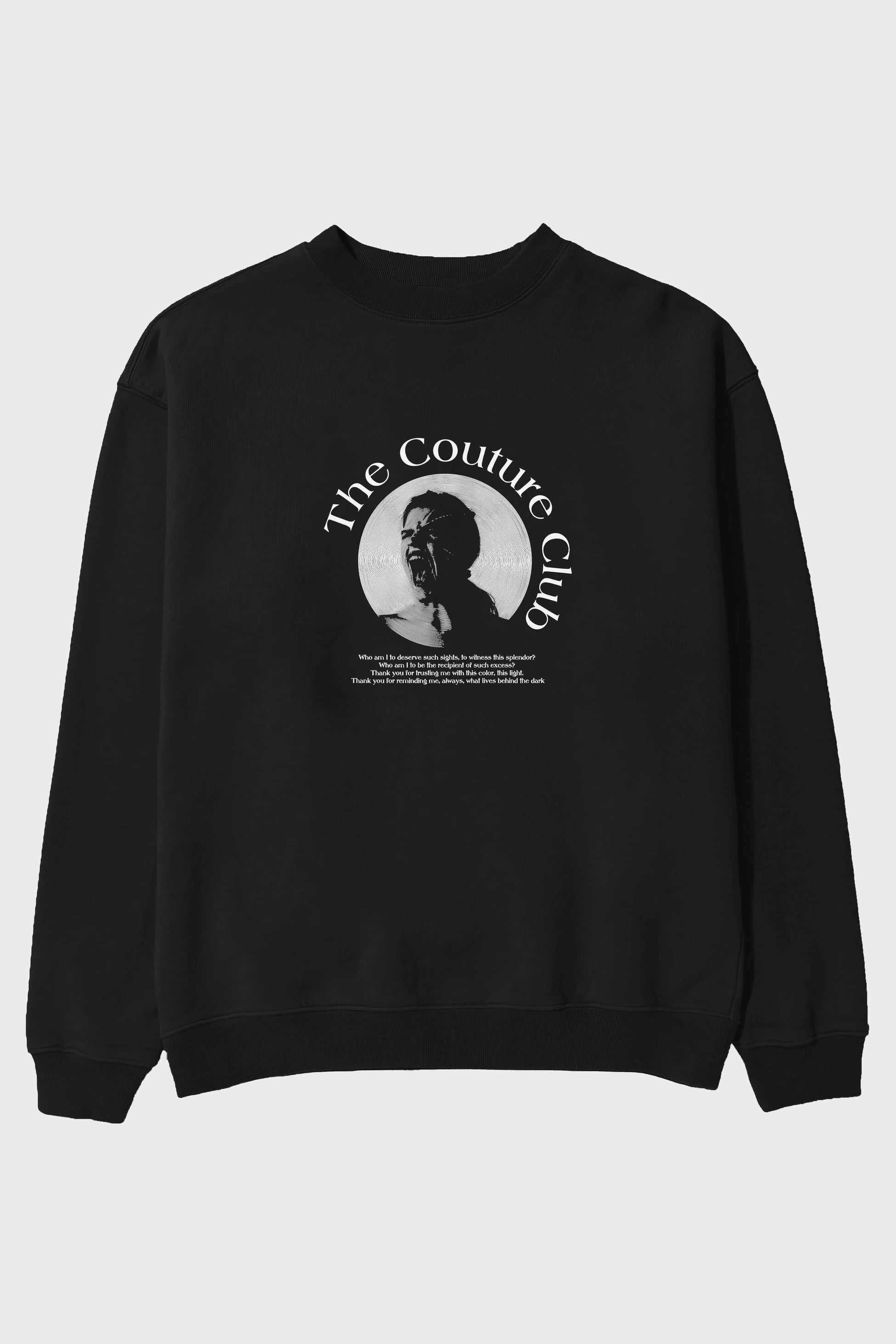 The Couture Club Ön Baskılı Oversize Sweatshirt Erkek Kadın Unisex