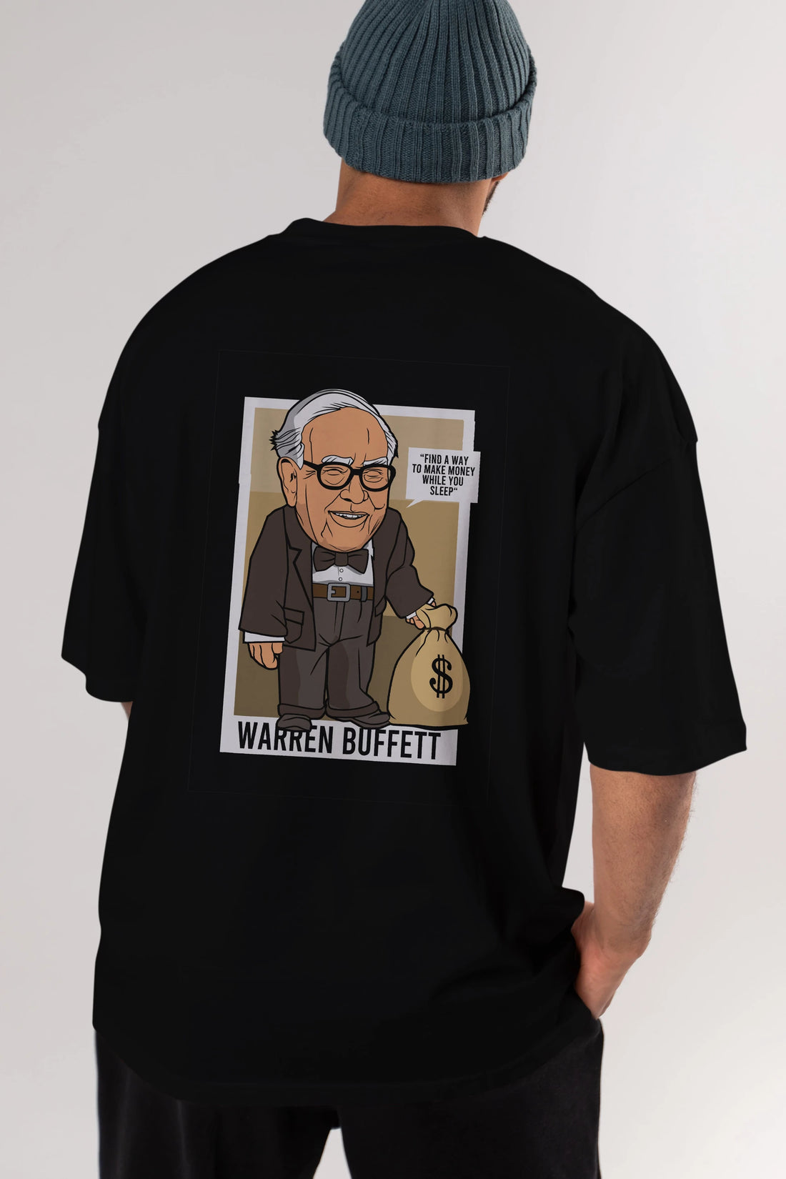 Warren Buffet Up Carl Arka Baskılı Oversize t-shirt Erkek Kadın Unisex %100 Pamuk tişort