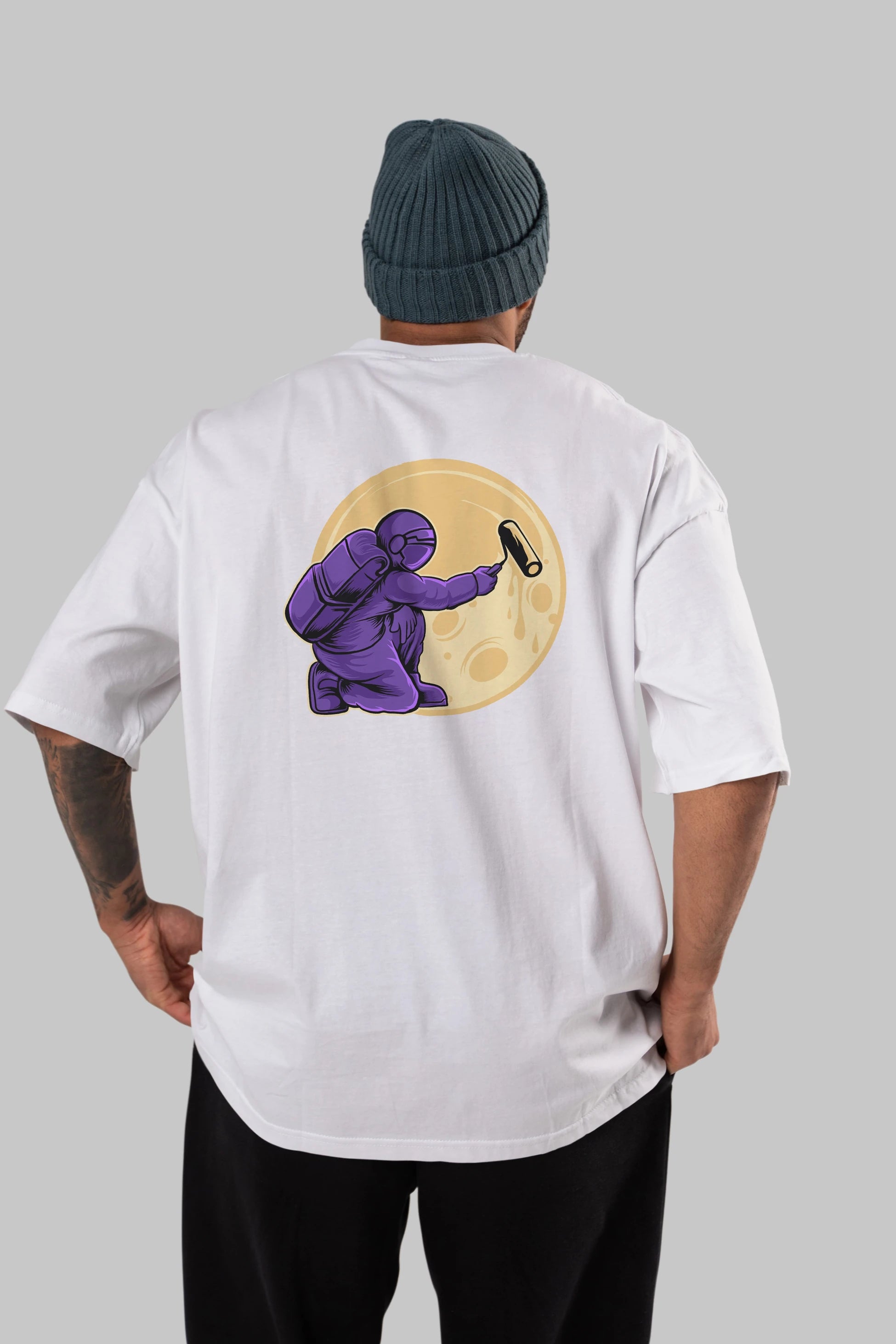 Astropaint Arka Baskılı Oversize t-shirt Erkek Kadın Unisex