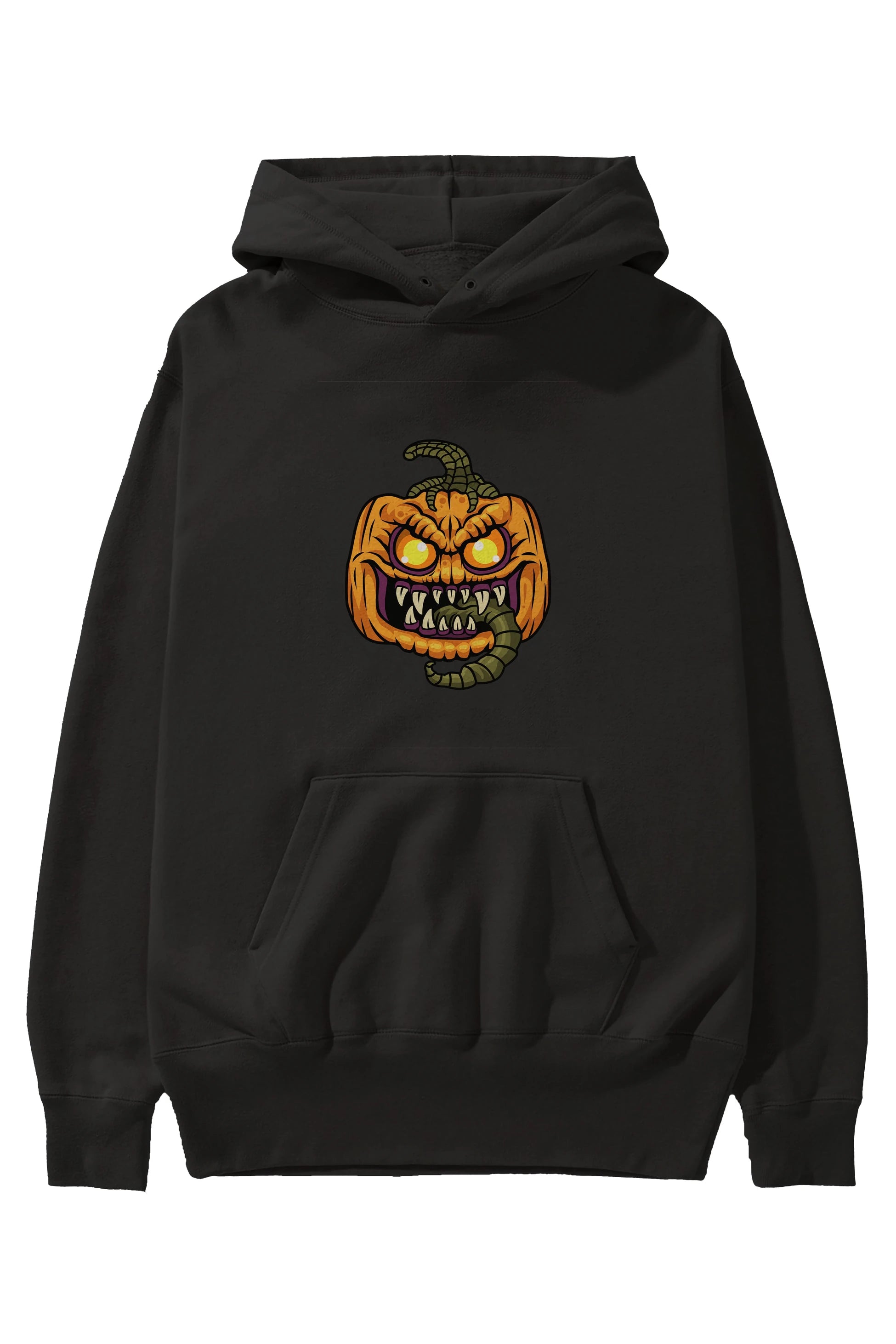 Halloween Ön Baskılı Hoodie Oversize Kapüşonlu Sweatshirt Erkek Kadın Unisex