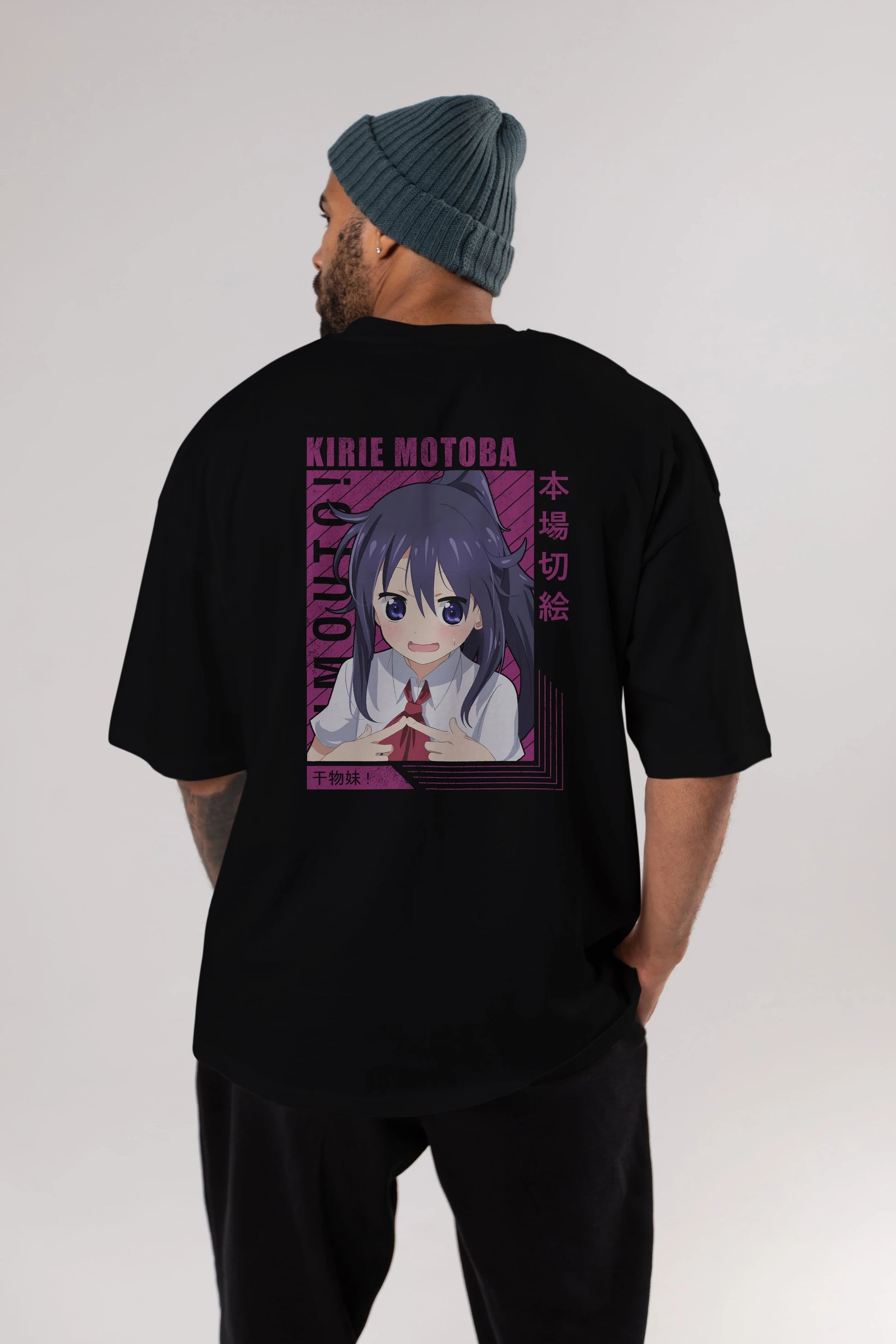Kirie Motoba 4 Anime Arka Baskılı Oversize t-shirt Erkek Kadın Unisex