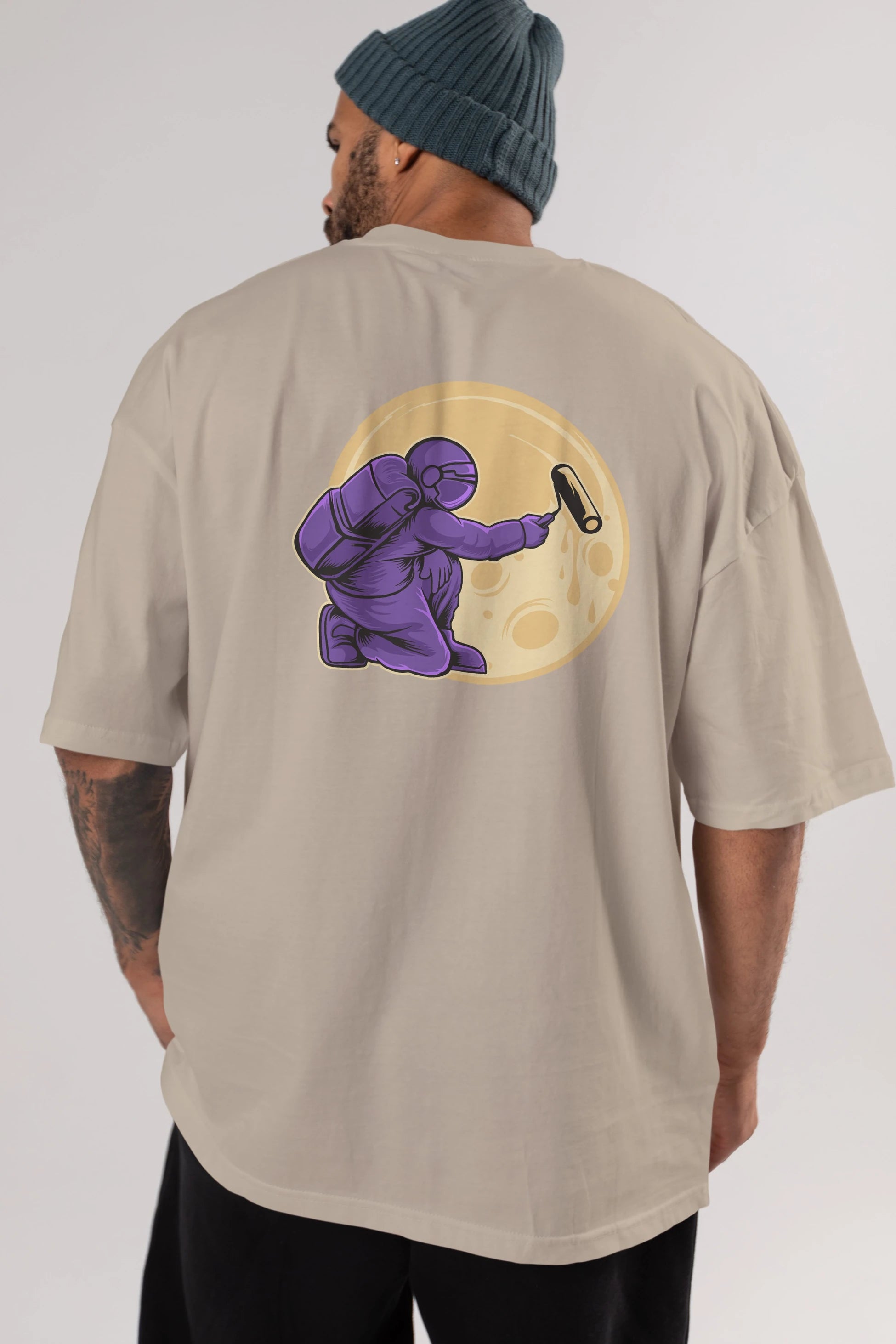 Astropaint Arka Baskılı Oversize t-shirt Erkek Kadın Unisex