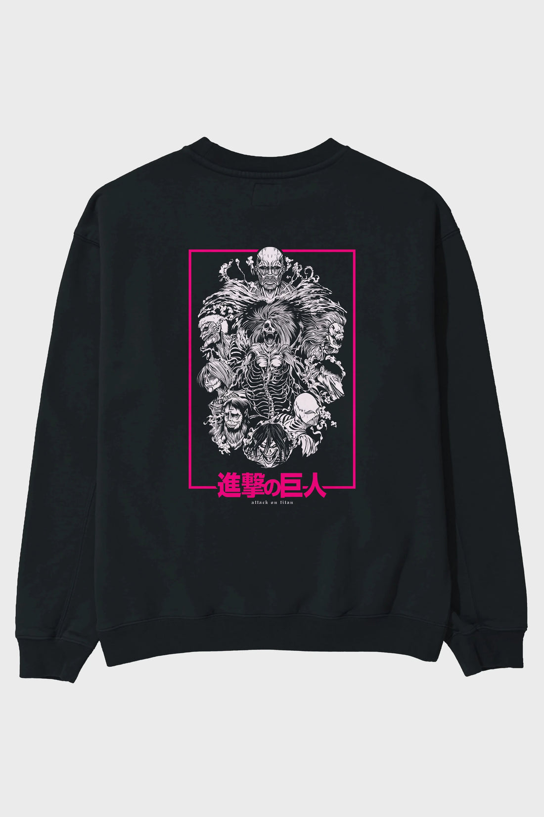 ATTACK ON TITANS Anime Arka Baskılı Oversize Sweatshirt Erkek Kadın Unisex