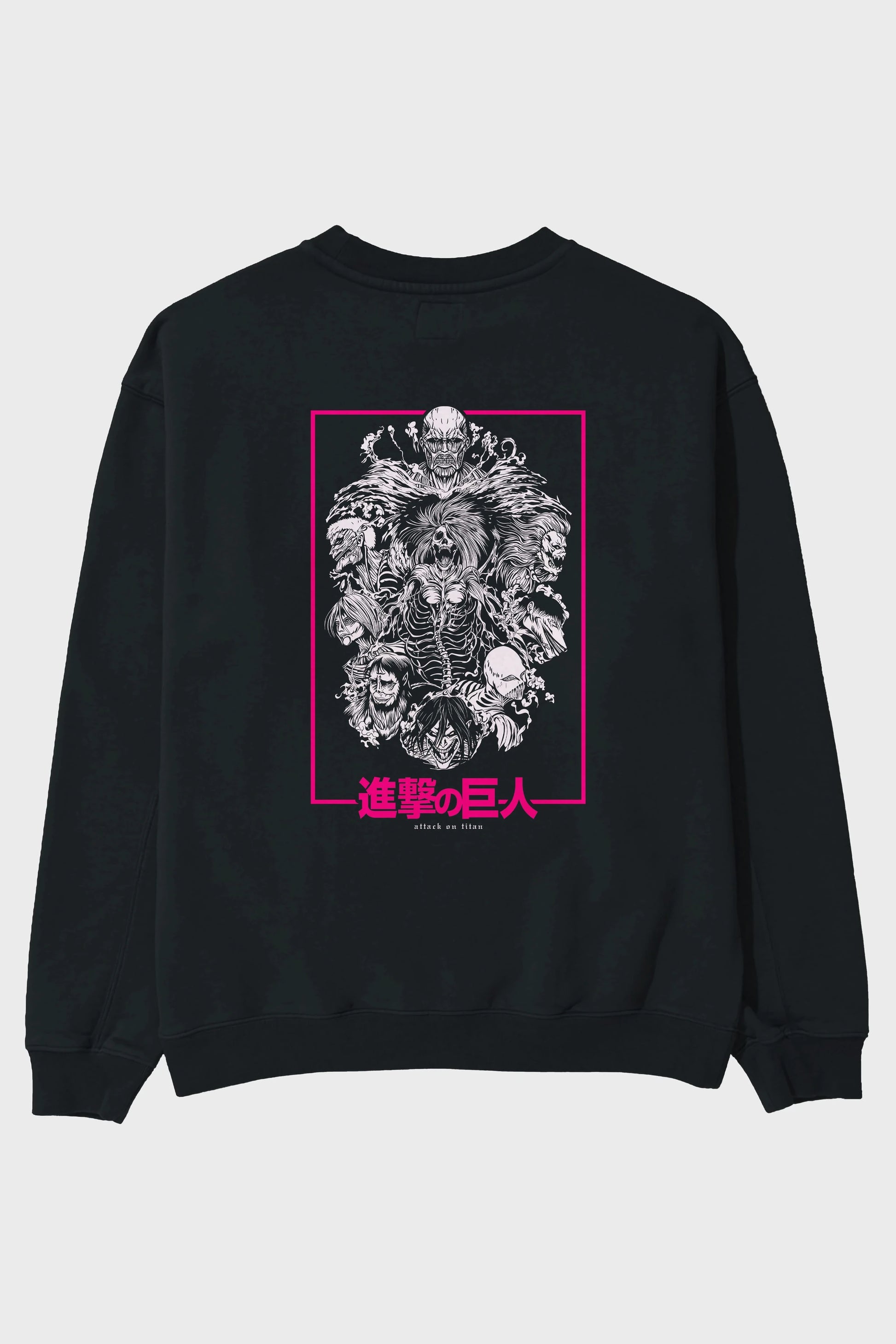 ATTACK ON TITANS Anime Arka Baskılı Oversize Sweatshirt Erkek Kadın Unisex