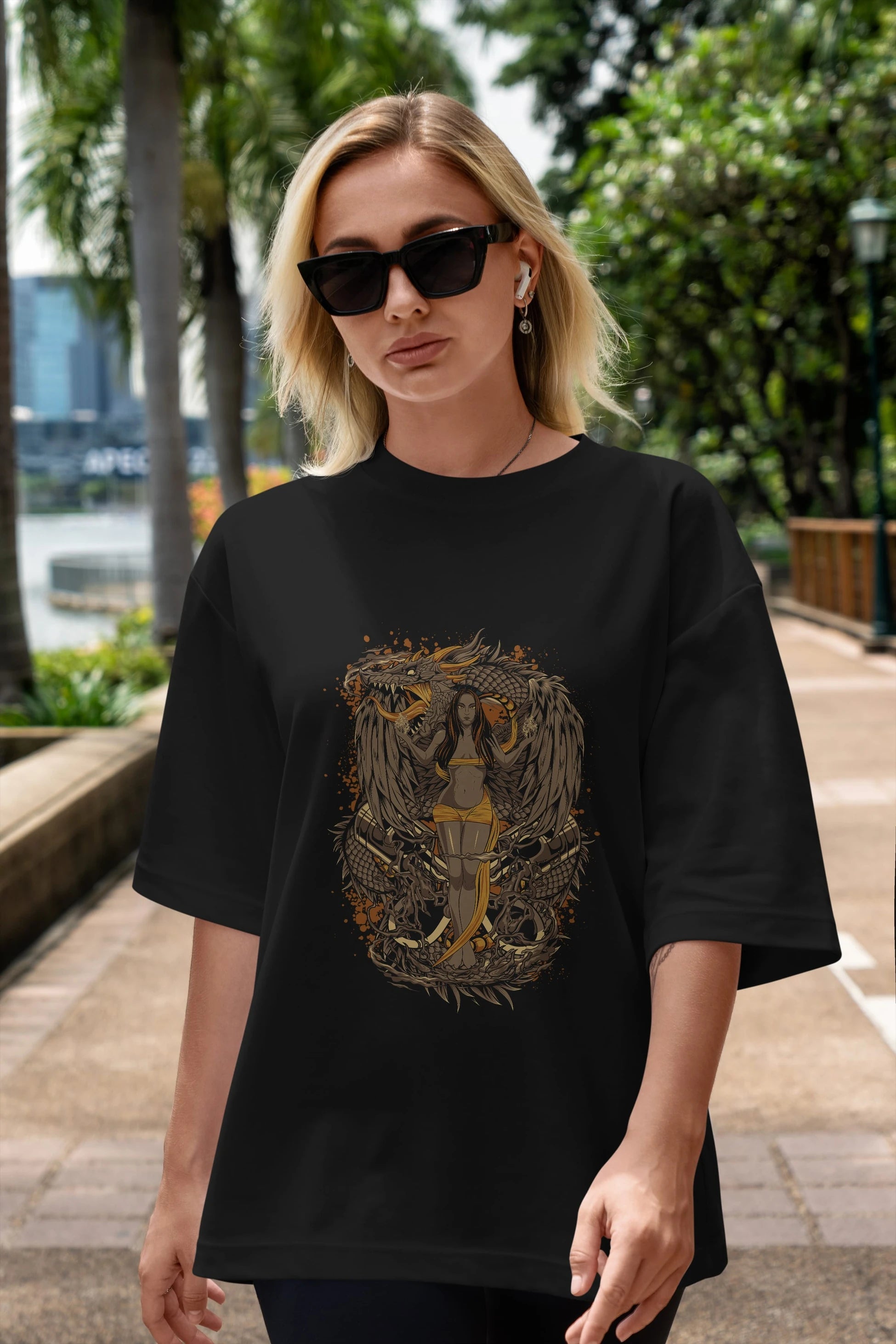 TRIBAL (3) Anime Ön Baskılı Oversize t-shirt %100 pamuk Erkek Kadın Unisex