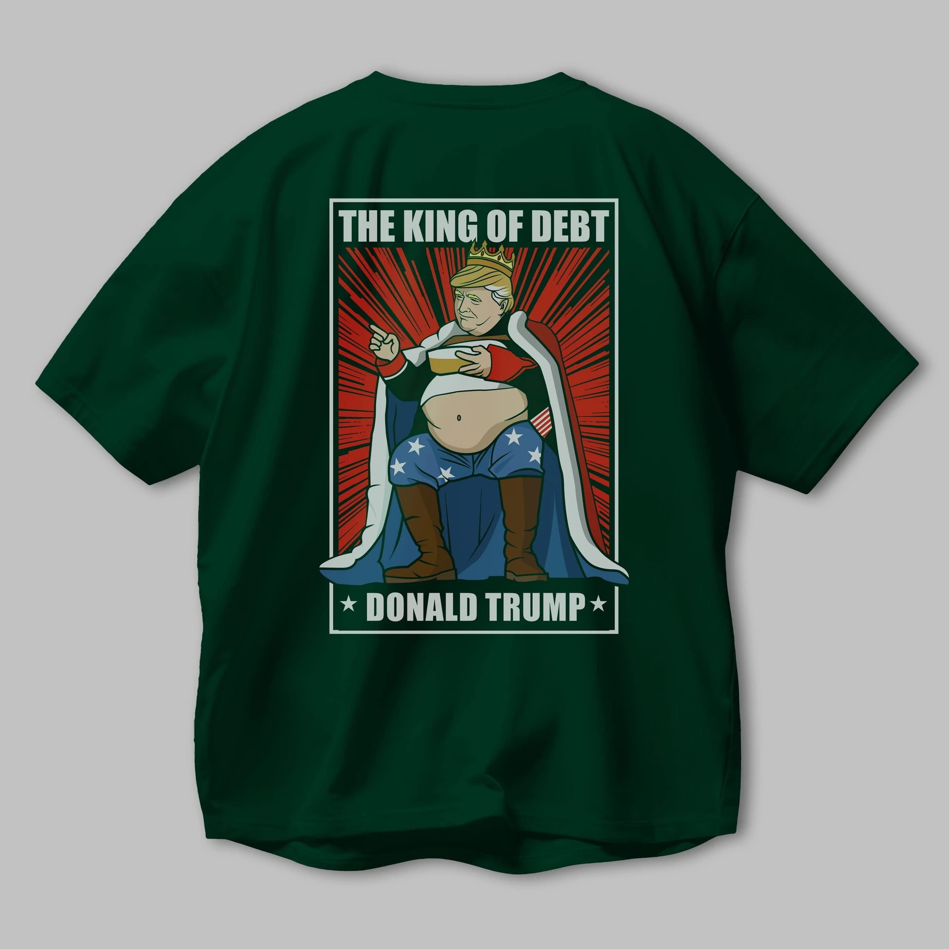 Trump King Arka Baskılı Oversize t-shirt Erkek Kadın Unisex %100 Pamuk tişort