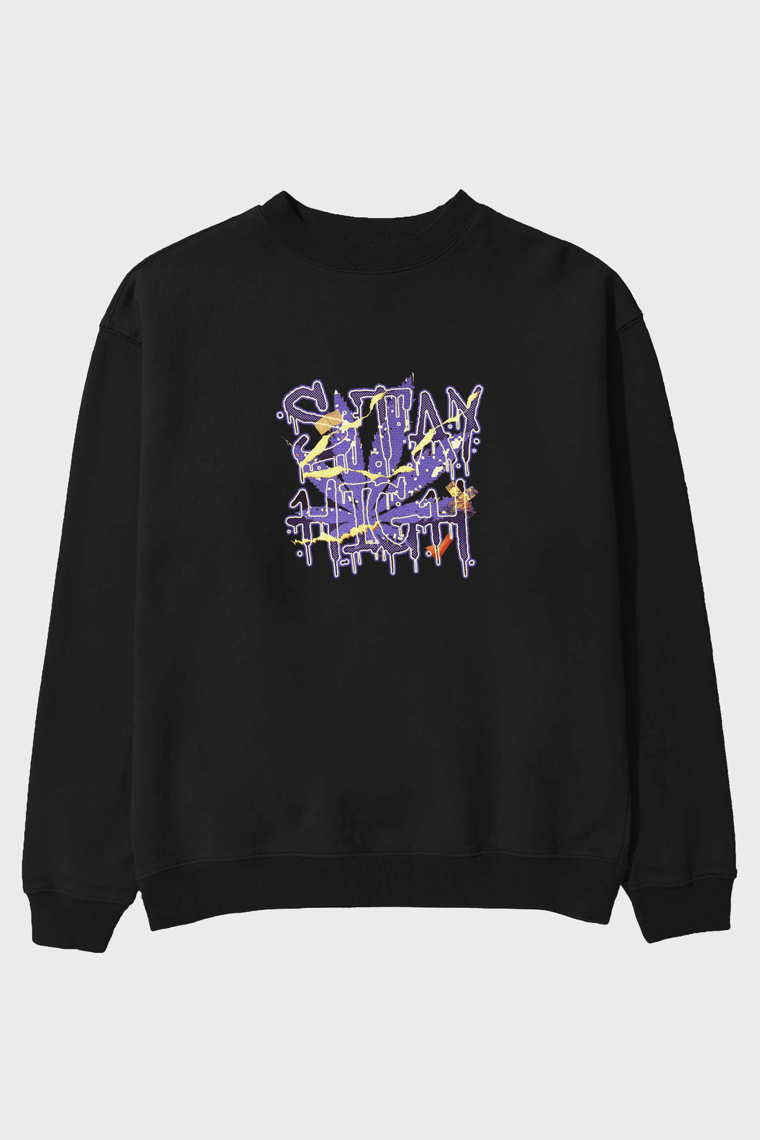 Stay High Ön Baskılı Oversize Sweatshirt Erkek Kadın Unisex