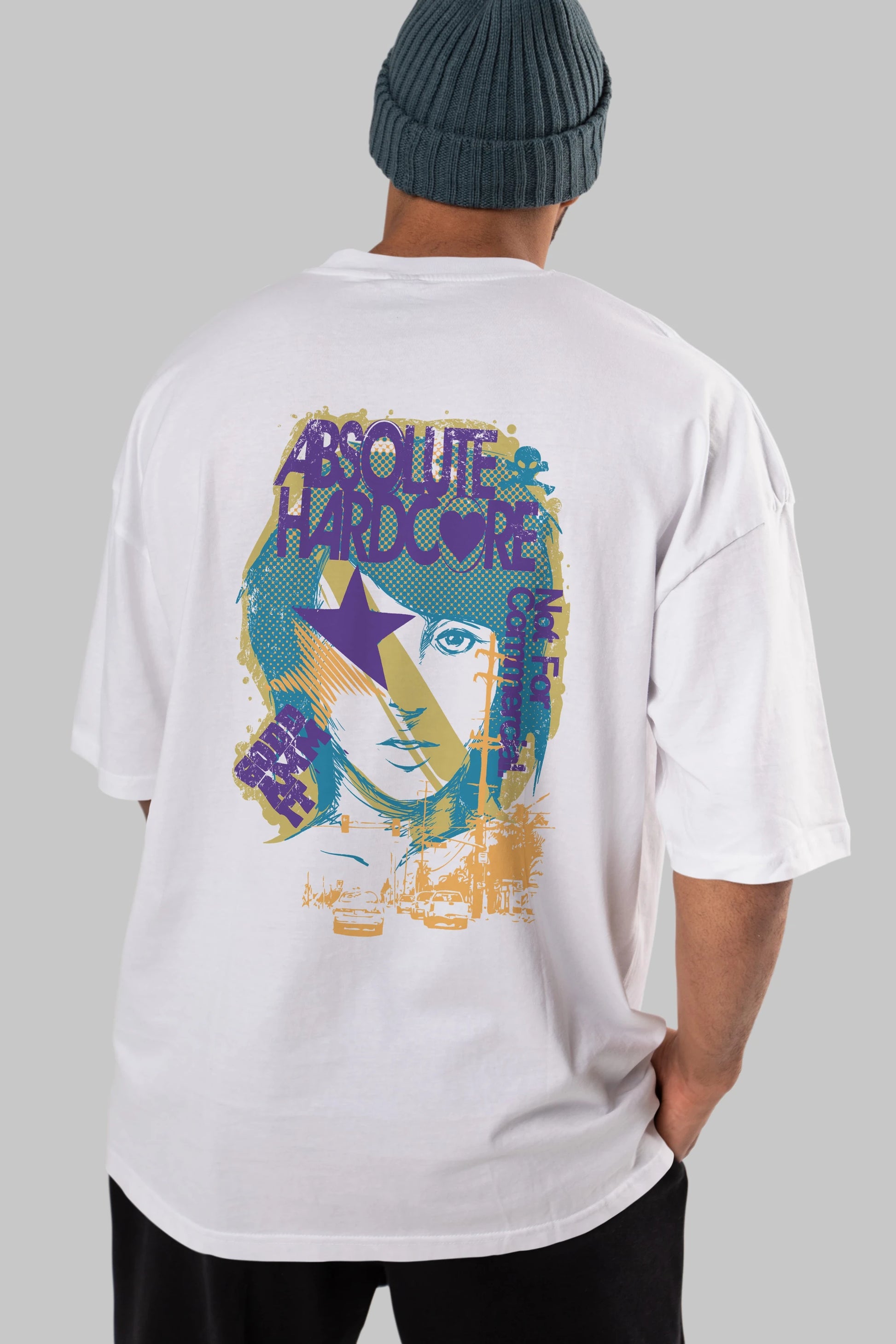 Absolute Hardcore Arka Baskılı Oversize t-shirt Erkek Kadın Unisex