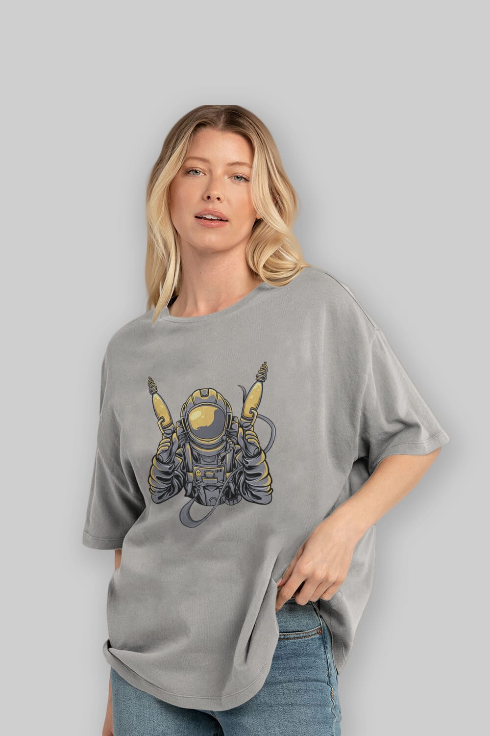 Alien Hunter Ön Baskılı Oversize t-shirt Erkek Kadın Unisex