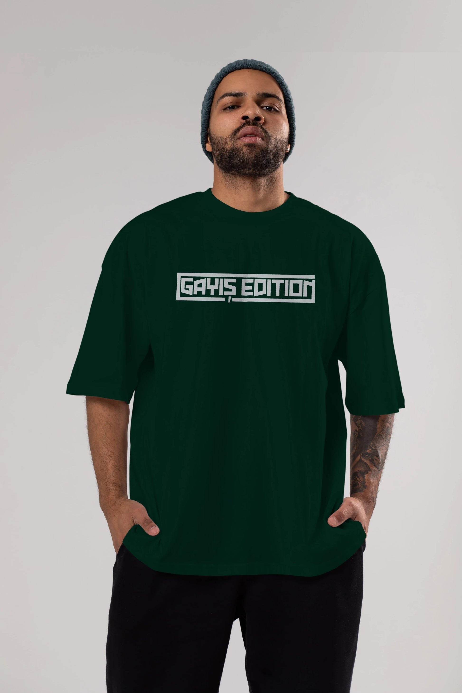 Gayış Edution Ön Baskılı Oversize t-shirt %100 pamuk Erkek Kadın Unisex