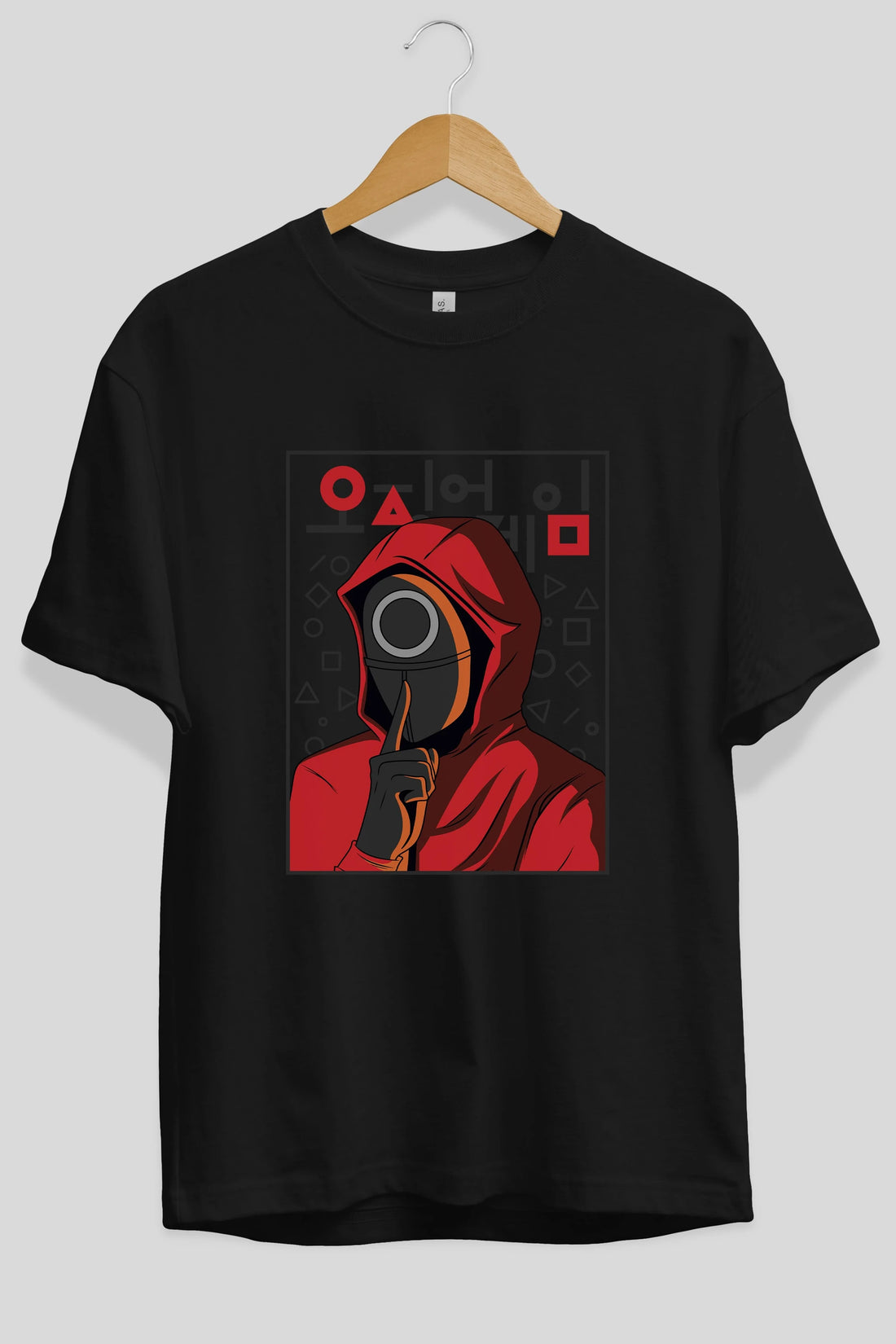 Squid Game (5) Ön Baskılı Oversize t-shirt Erkek Kadın Unisex %100 Pamuk Bisiklet Yaka tişort