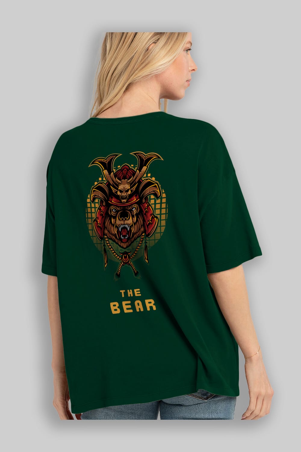 The Bear 2 Arka Baskılı Oversize t-shirt Erkek Kadın Unisex