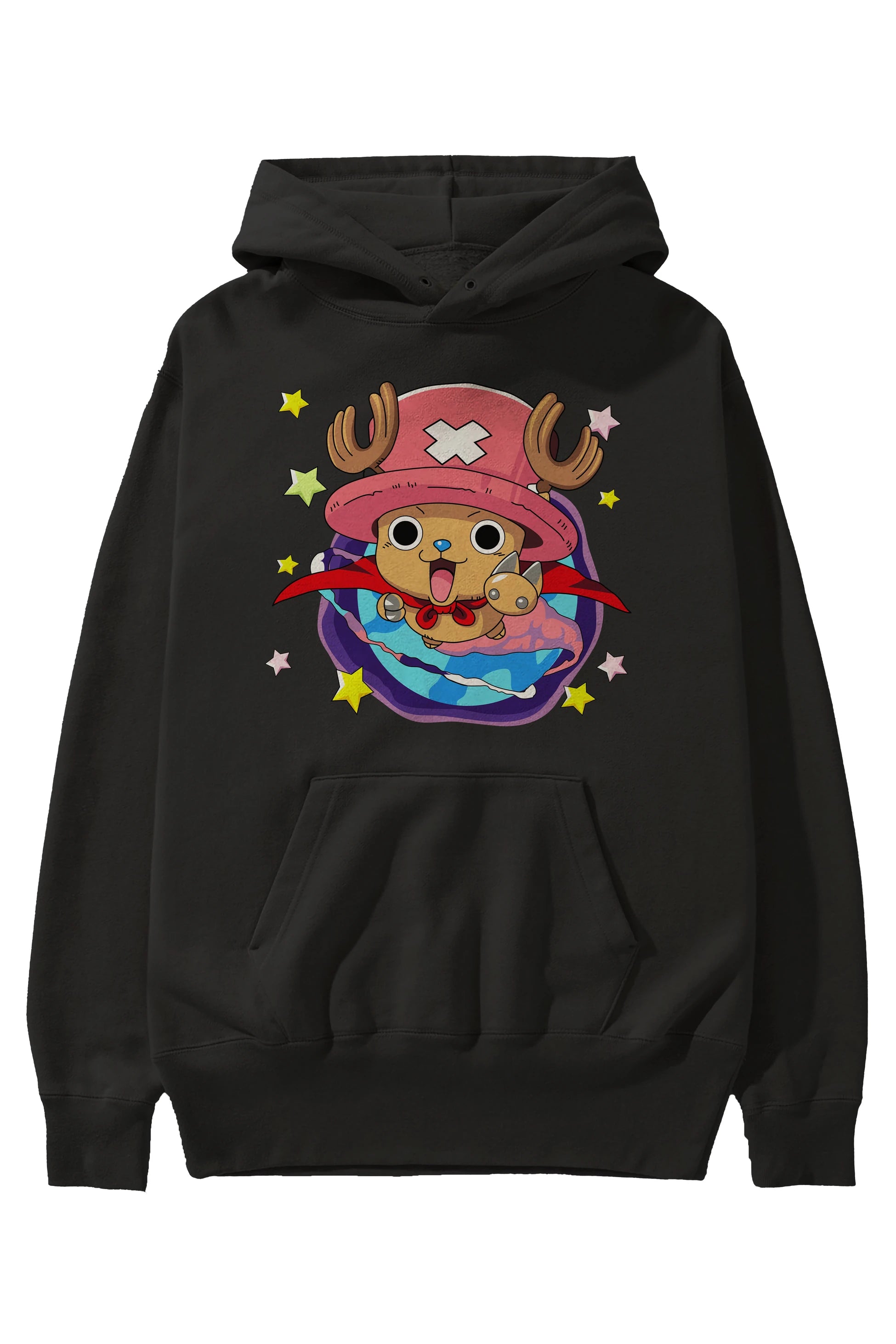 Tony Tony Chopper Anime Ön Baskılı Hoodie Oversize Kapüşonlu Sweatshirt Erkek Kadın Unisex