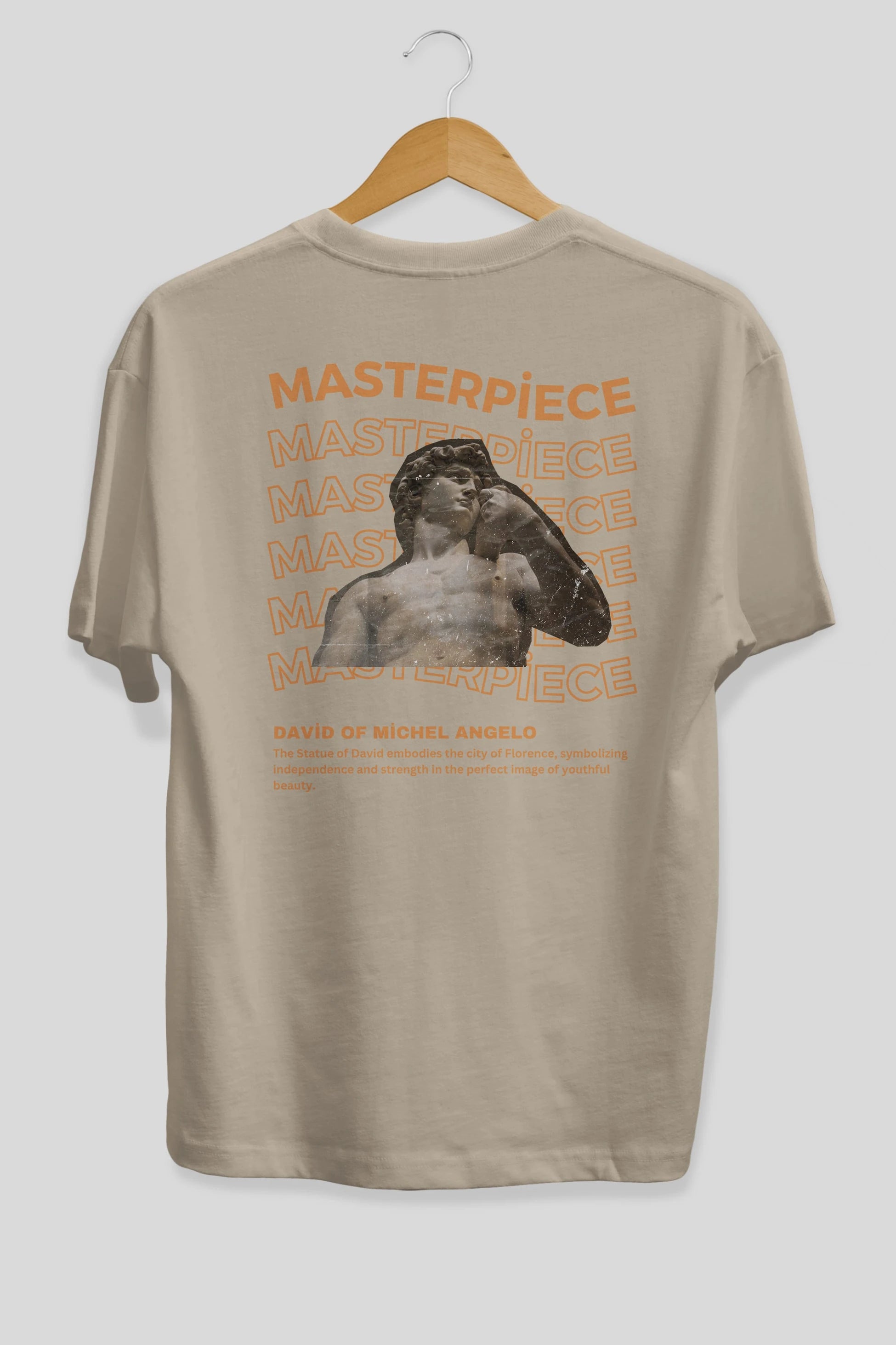 Masterpiece Yazılı Arka Baskılı Oversize t-shirt Erkek Kadın Unisex