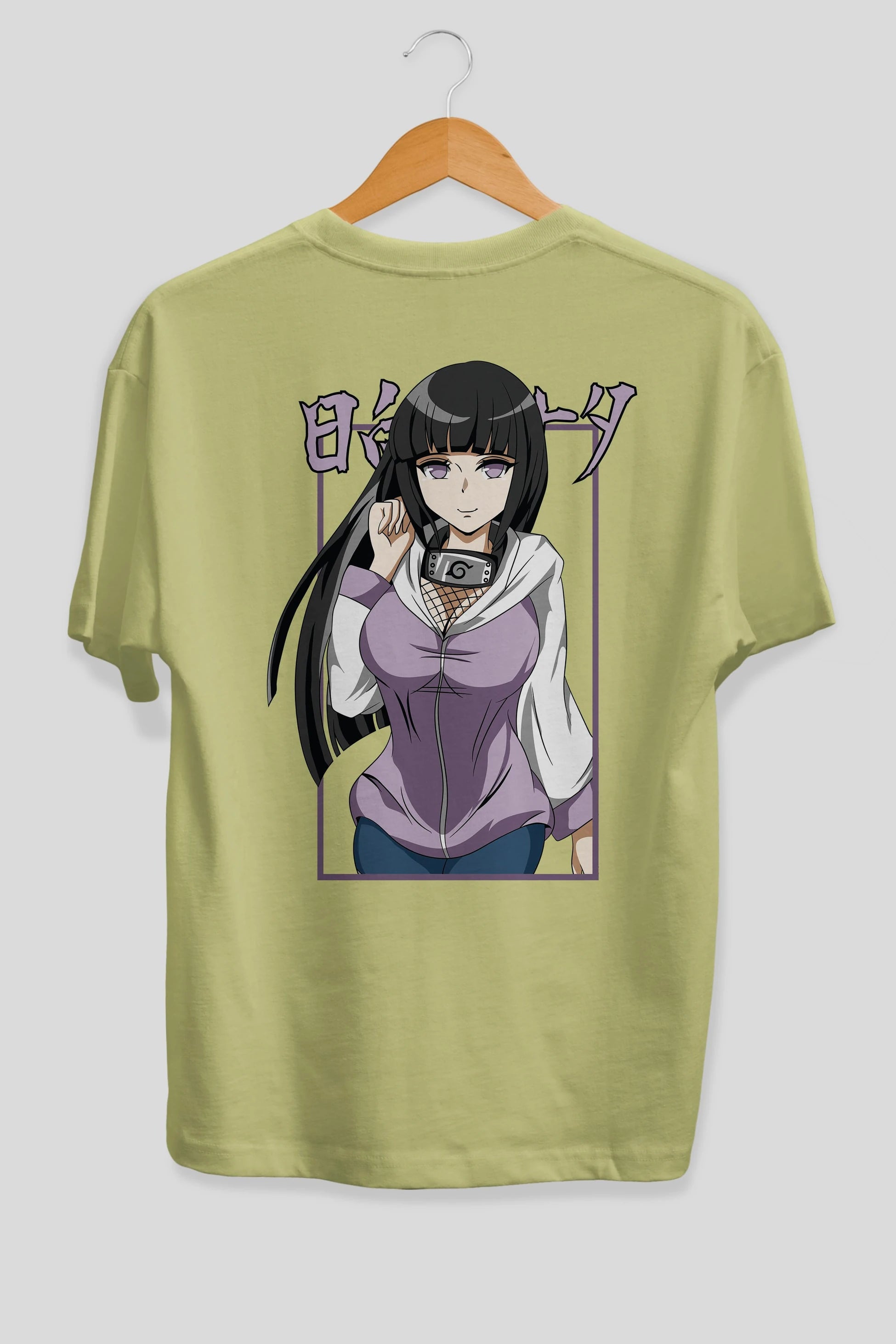 Hinata NARUTO Anime Arka Baskılı Oversize t-shirt Erkek Kadın Unisex