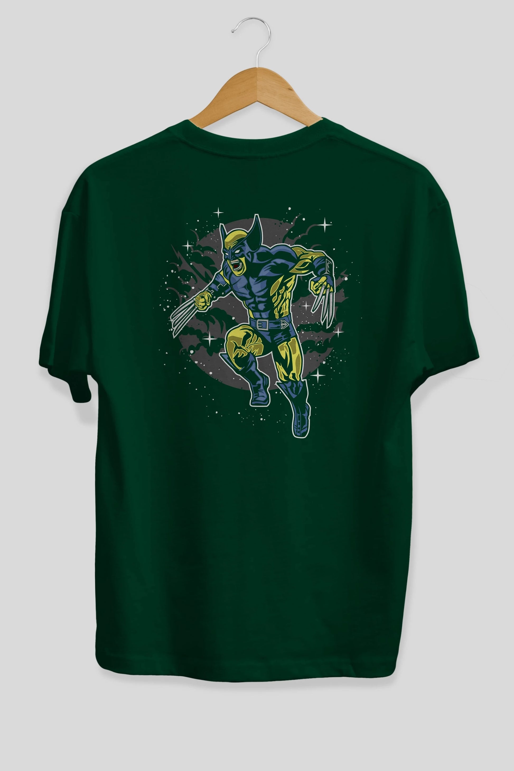 Wolverine Arka Baskılı Oversize t-shirt Erkek Kadın Unisex %100 Pamuk