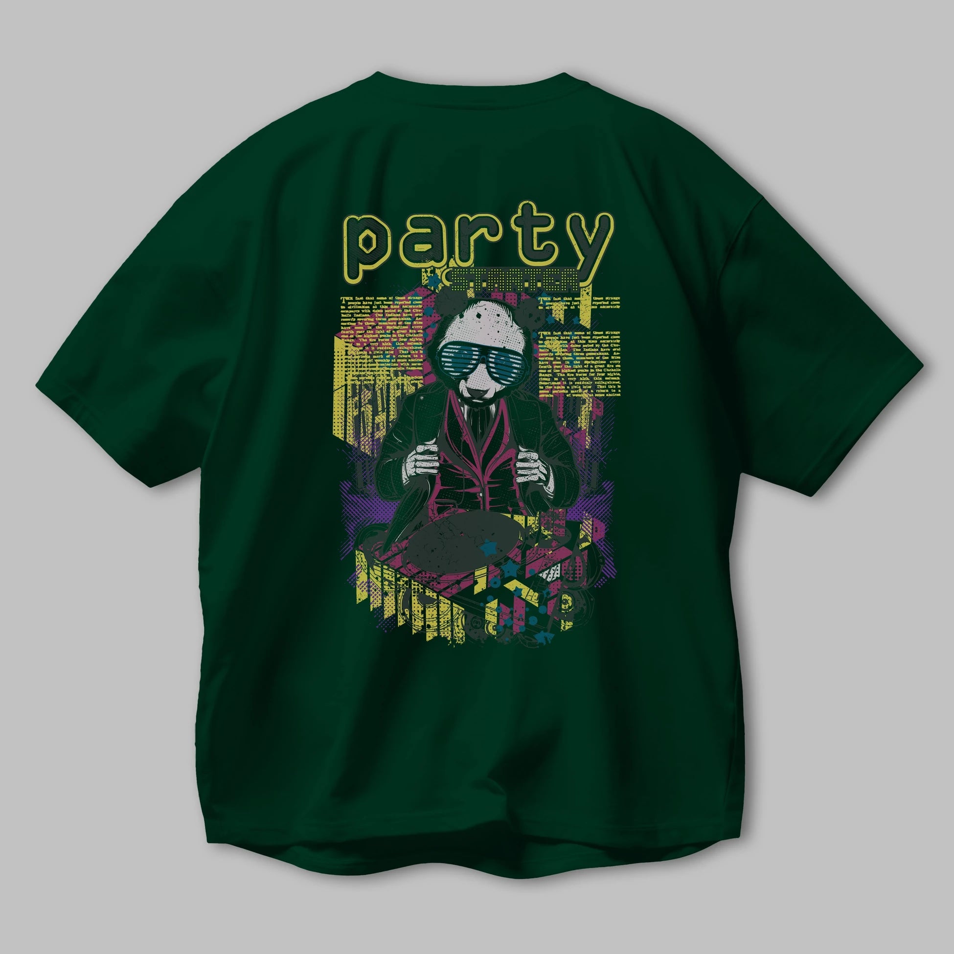 Party Starter Arka Baskılı Oversize t-shirt Erkek Kadın Unisex