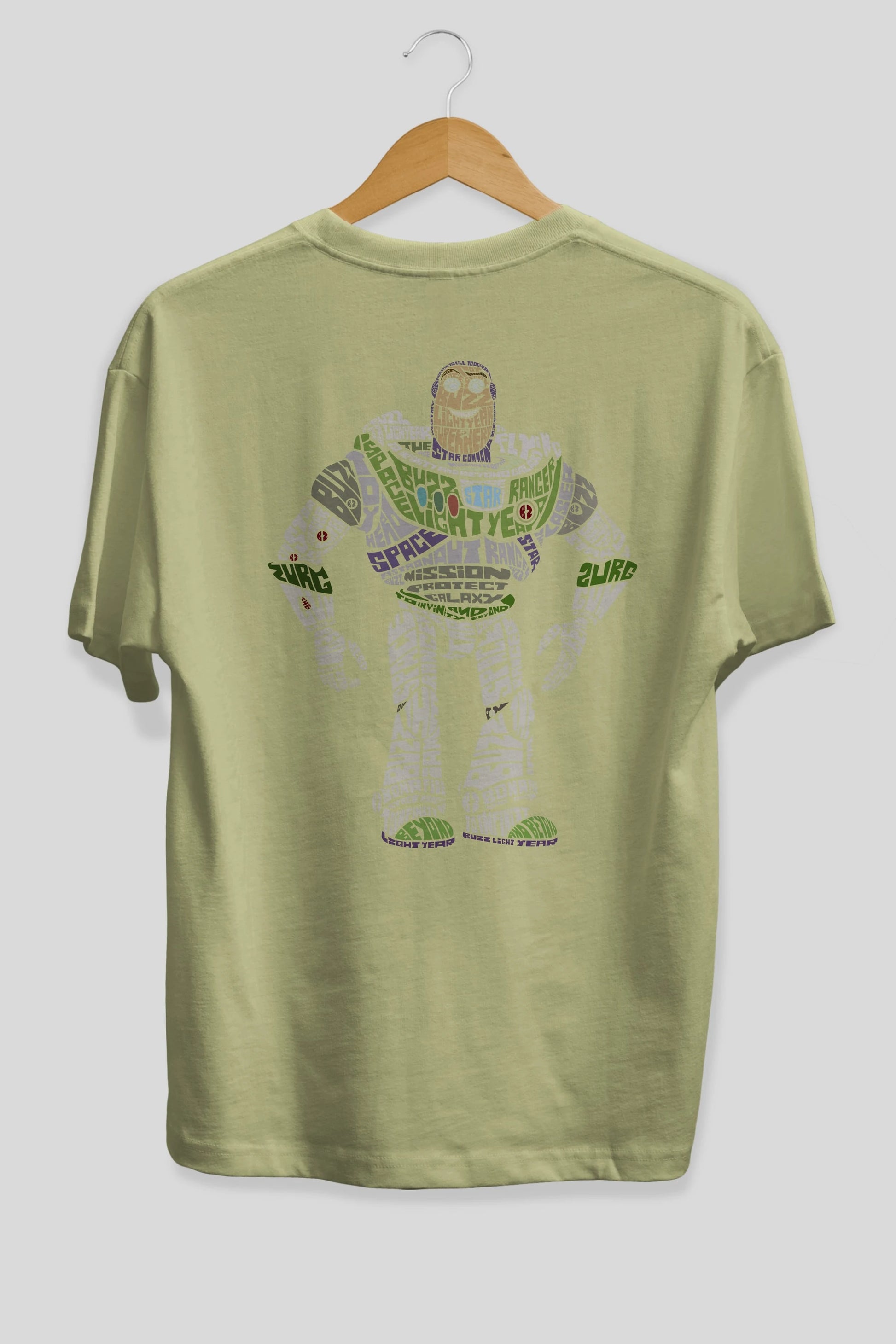 Buzz Arka Baskılı Oversize t-shirt %100 pamuk Erkek Kadın Unisex