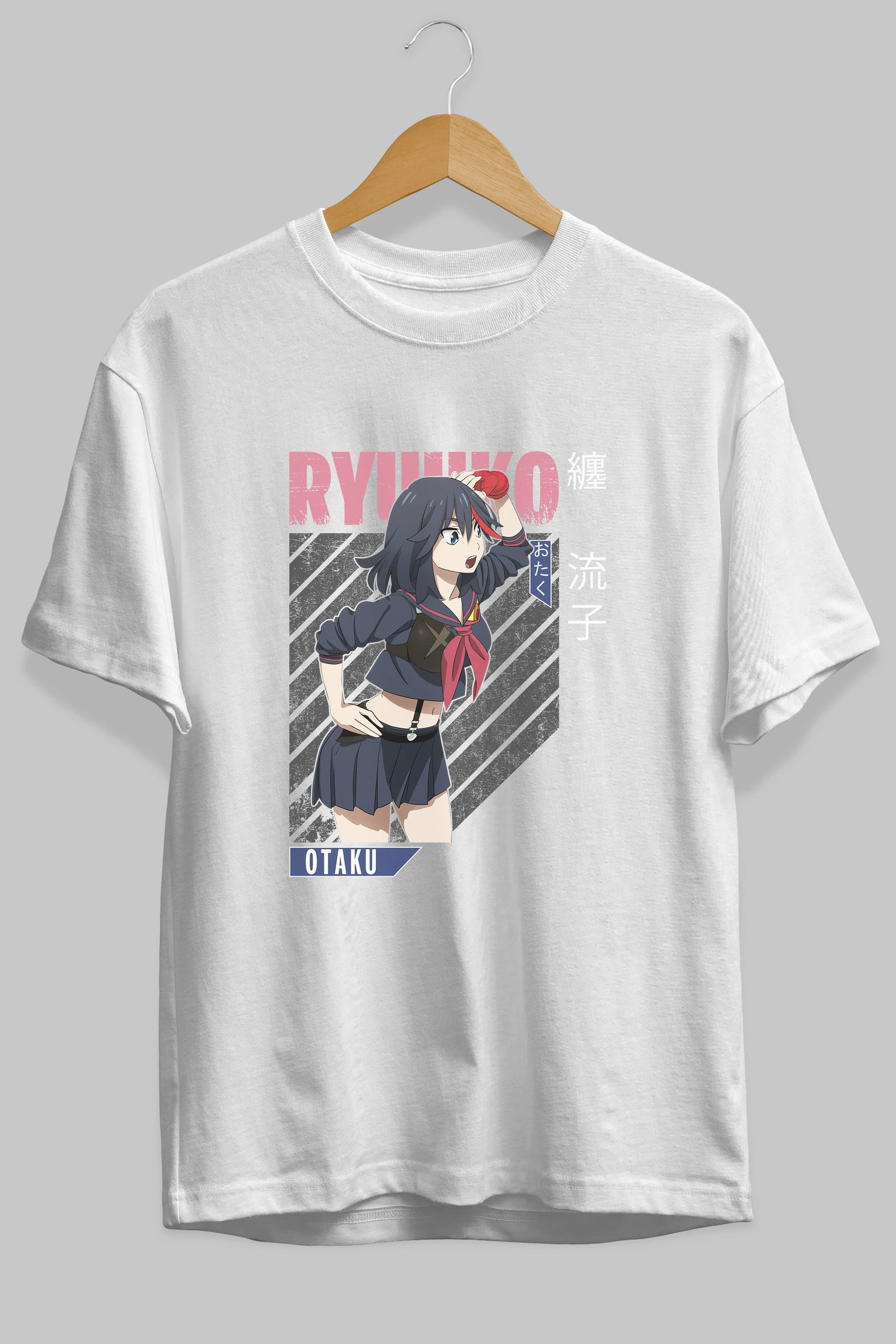 Ryuuko Matoi 6 Anime Ön Baskılı Oversize t-shirt %100 pamuk Erkek Kadın Unisex