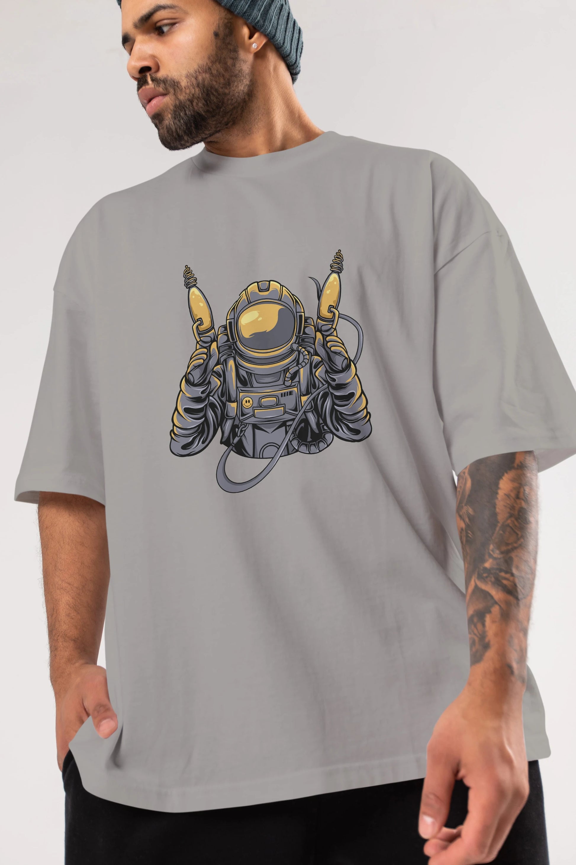 Alien Hunter Ön Baskılı Oversize t-shirt Erkek Kadın Unisex