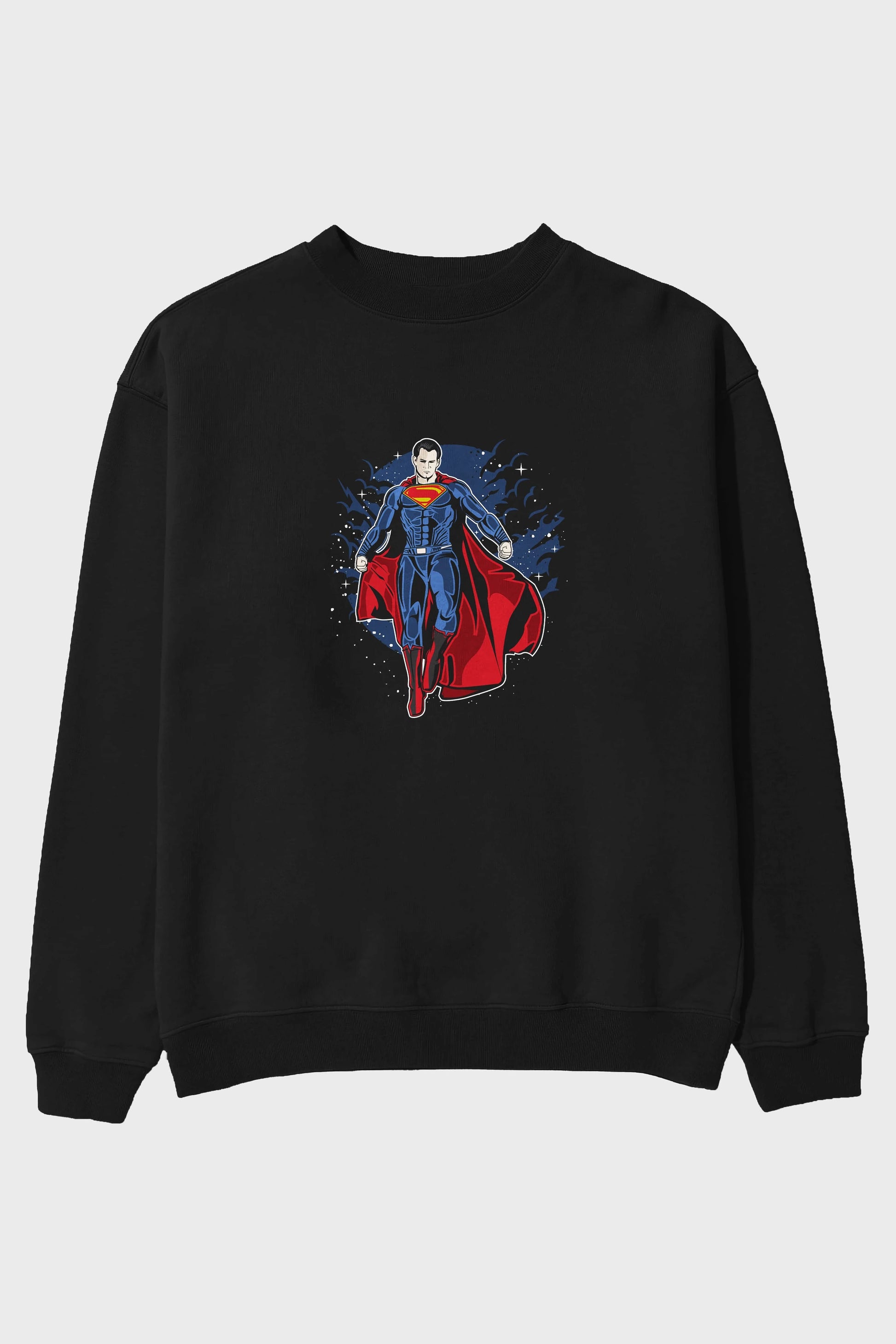 SUPERMAN Ön Baskılı Oversize Sweatshirt Erkek Kadın Unisex