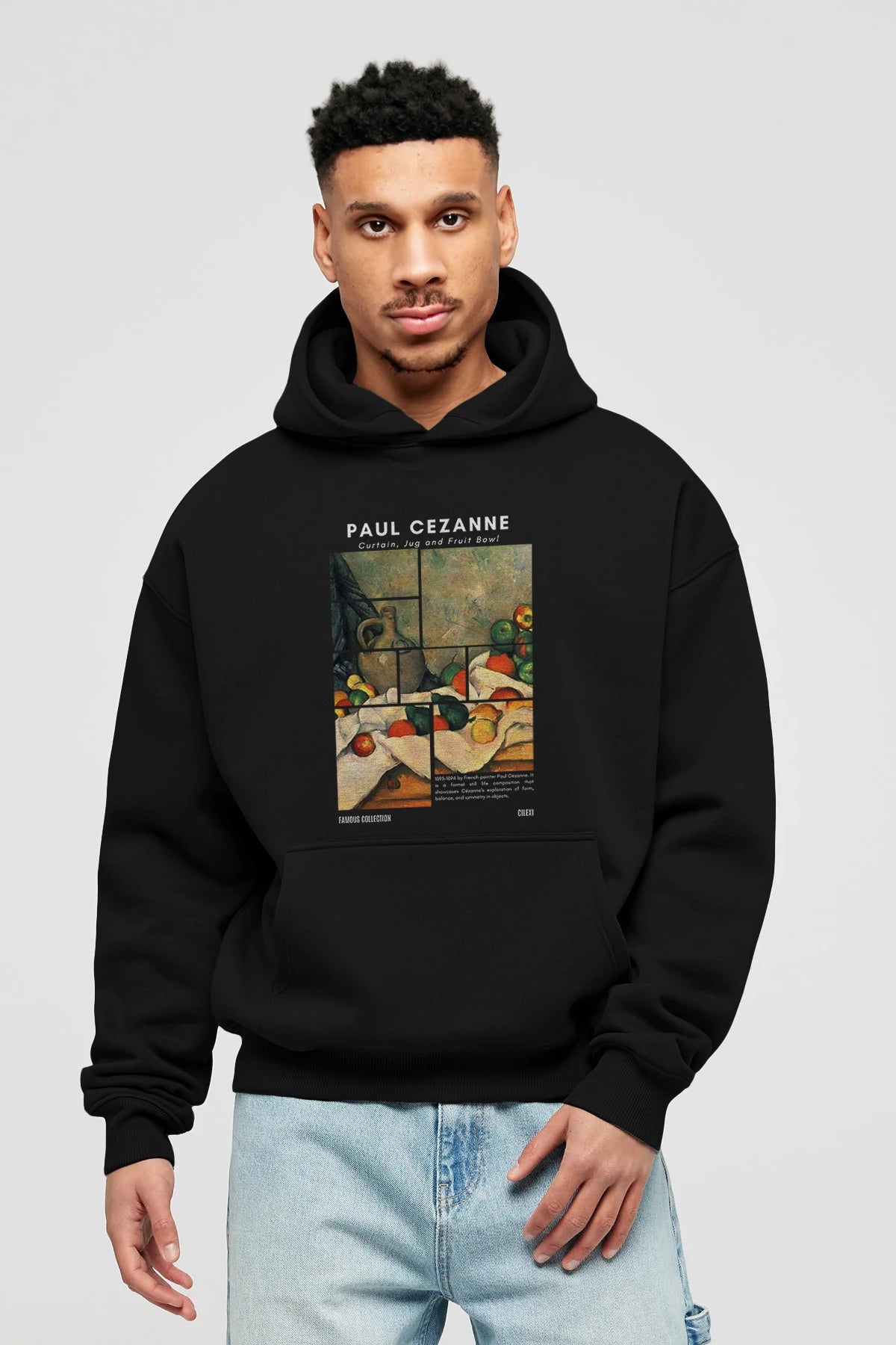 Paul Cezanne Curtain ön Baskılı Hoodie Oversize Kapüşonlu Sweatshirt Erkek Kadın