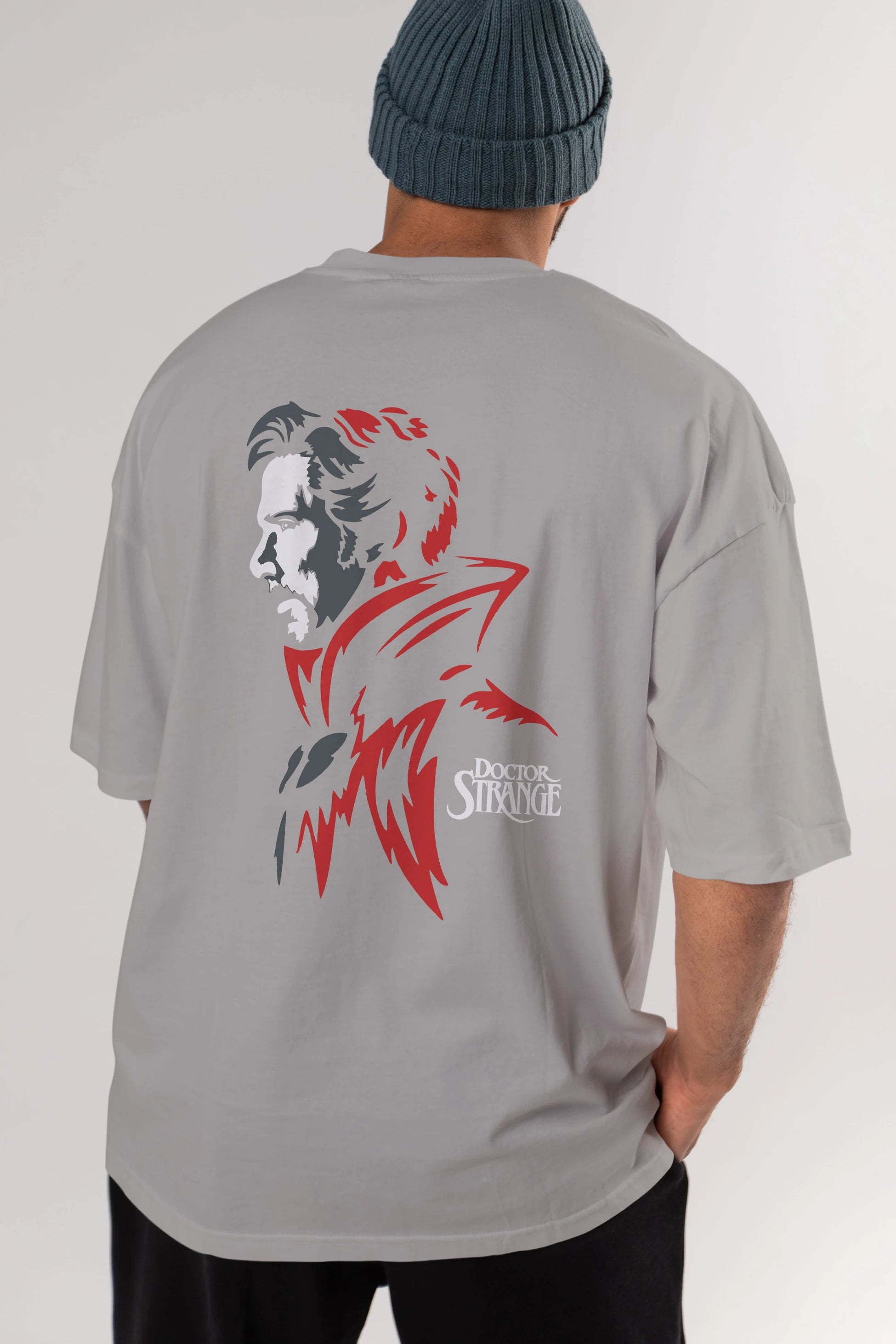 Doctor Strange (2) Arka Baskılı Oversize t-shirt Erkek Kadın Unisex %100 Pamuk Bisiklet Yaka tişort