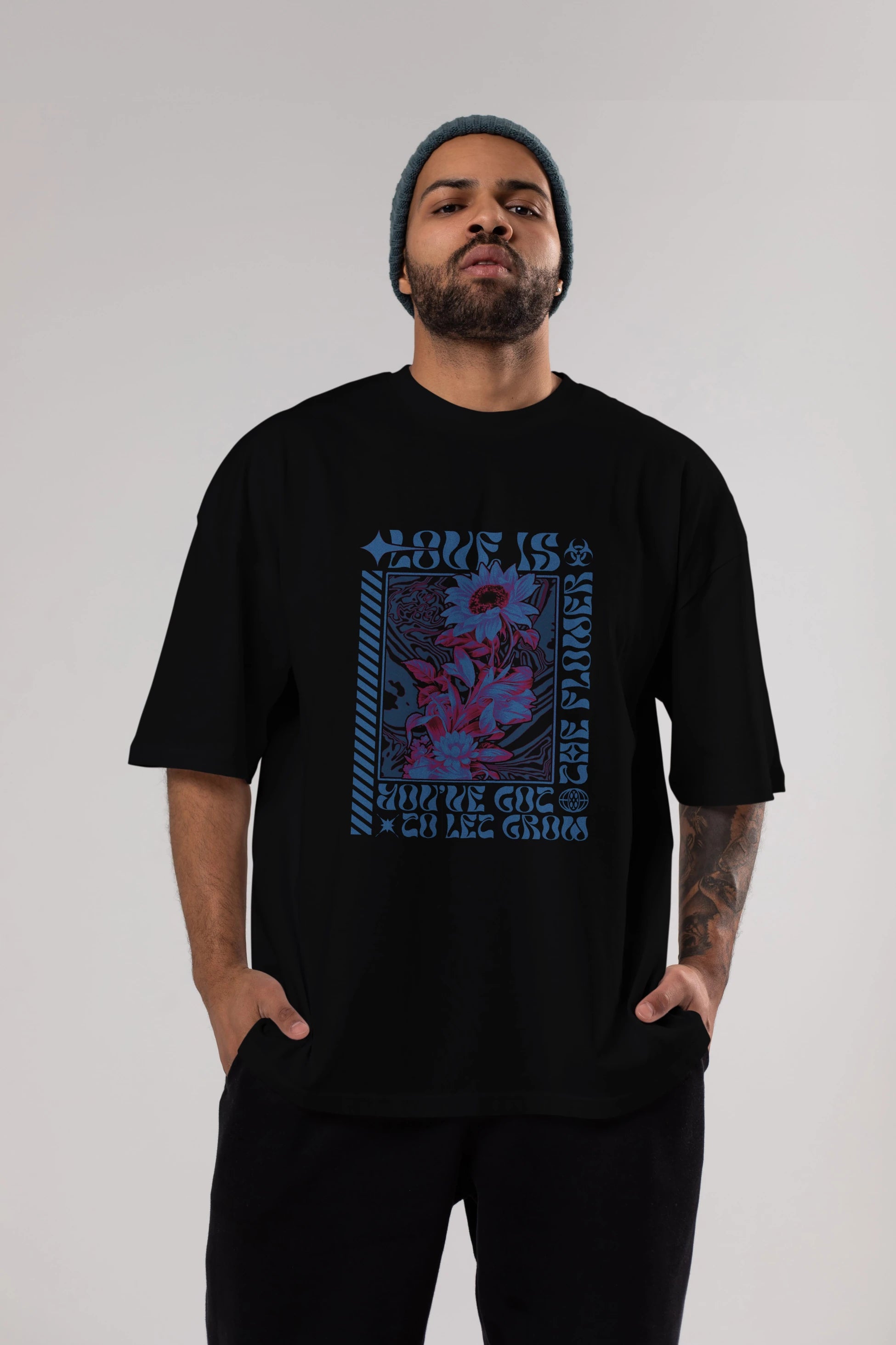 Love is the flower you've got to let grow Ön Baskılı Oversize t-shirt Erkek Kadın Unisex