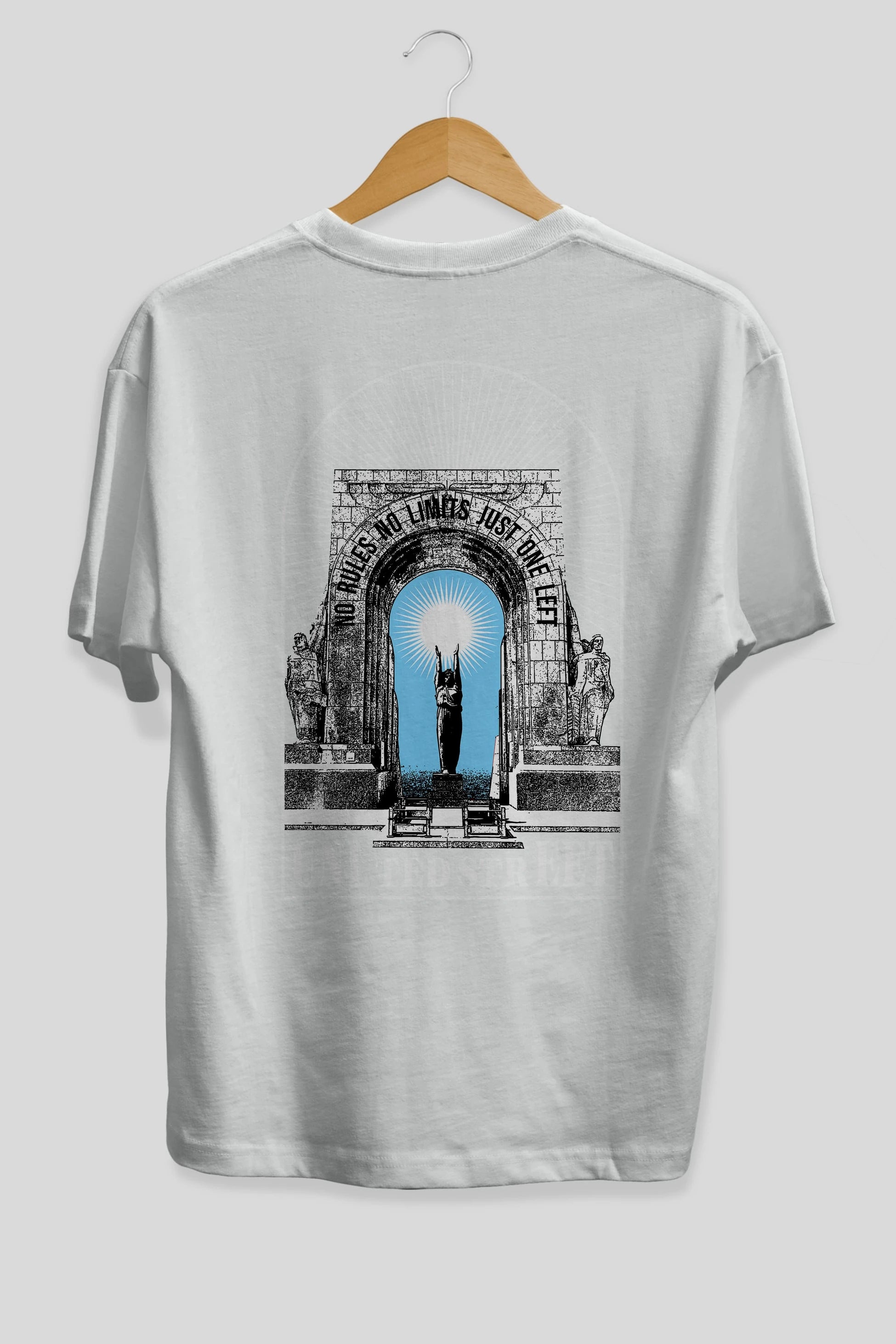No Rules No Limits Arka Baskılı Oversize t-shirt Erkek Kadın Unisex