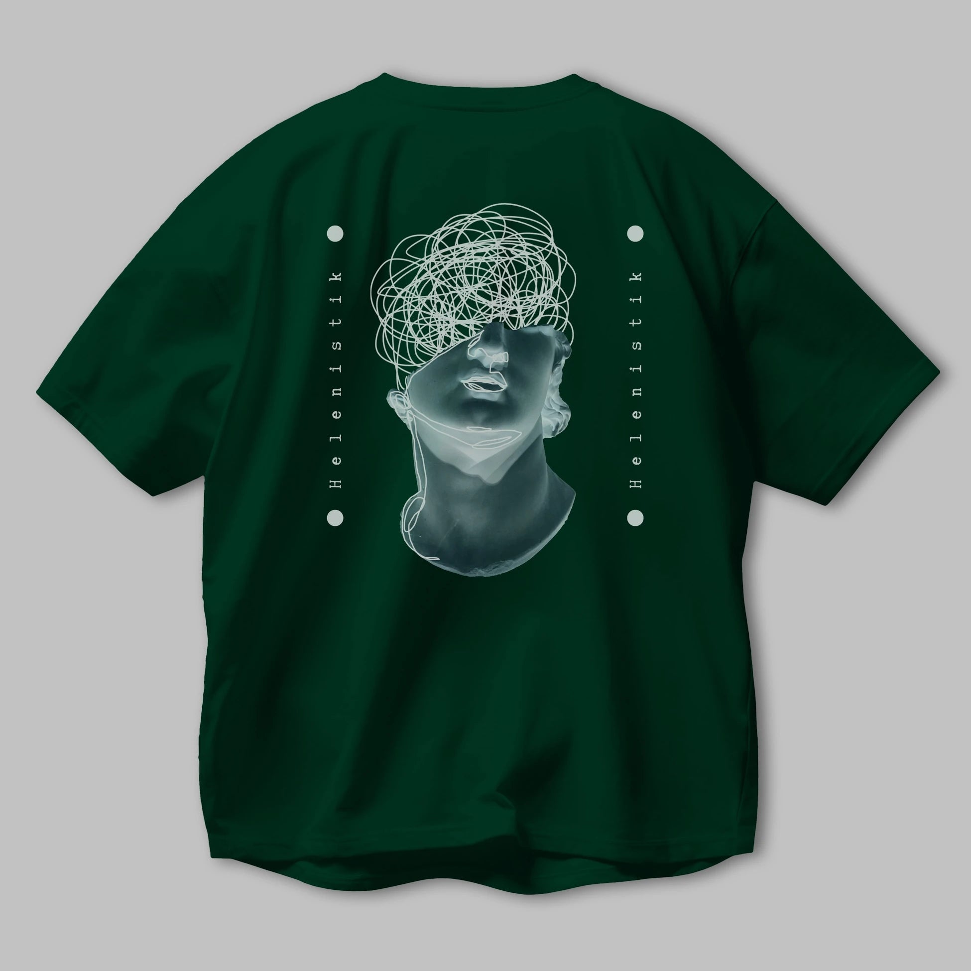 Heykel 2 Arka Baskılı Oversize t-shirt Erkek Kadın Unisex