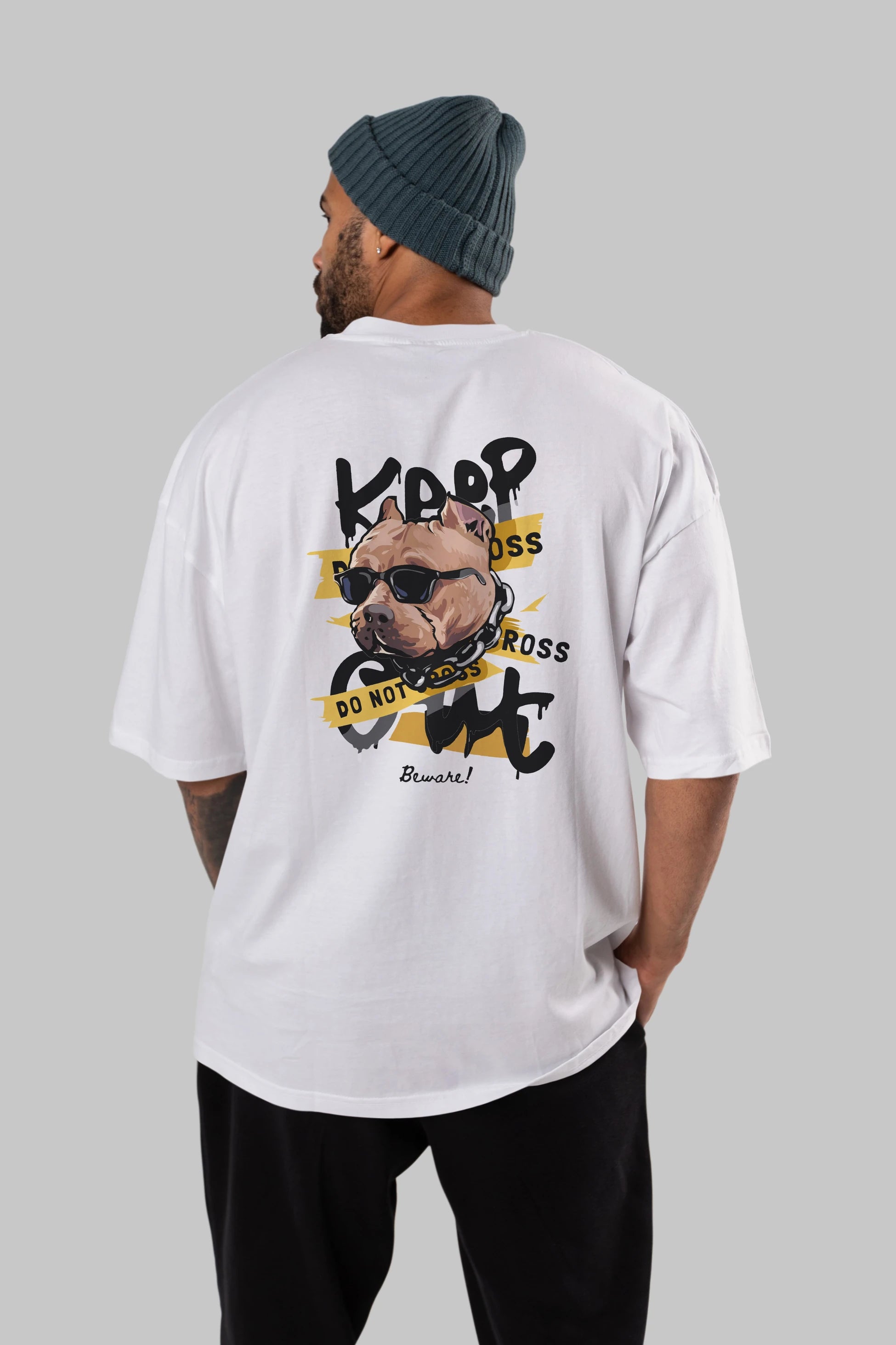 Teddy Bear Keep Arka Baskılı Oversize t-shirt Erkek Kadın Unisex %100 Pamuk