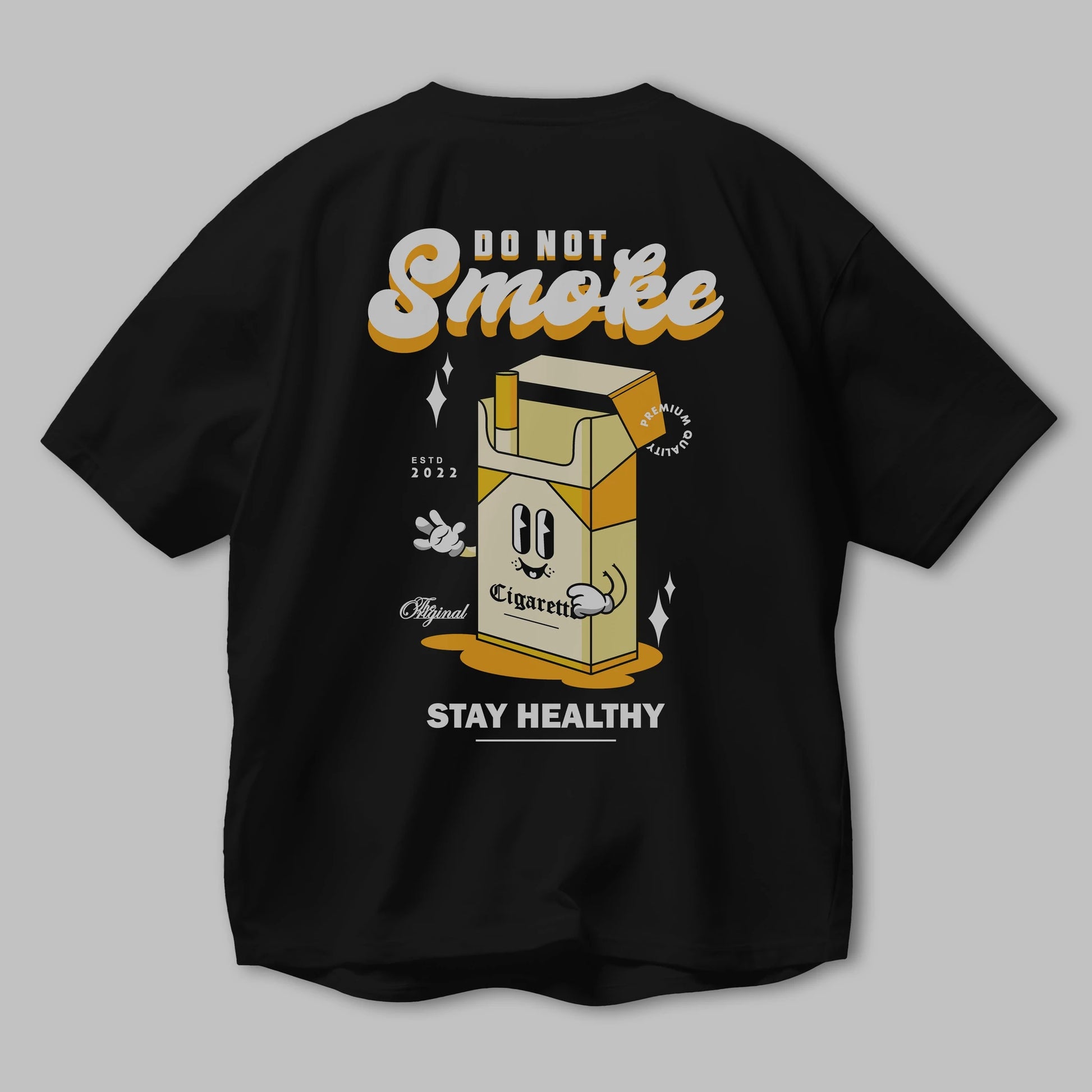 Do Not Smoke Arka Baskılı Oversize t-shirt Erkek Kadın Unisex